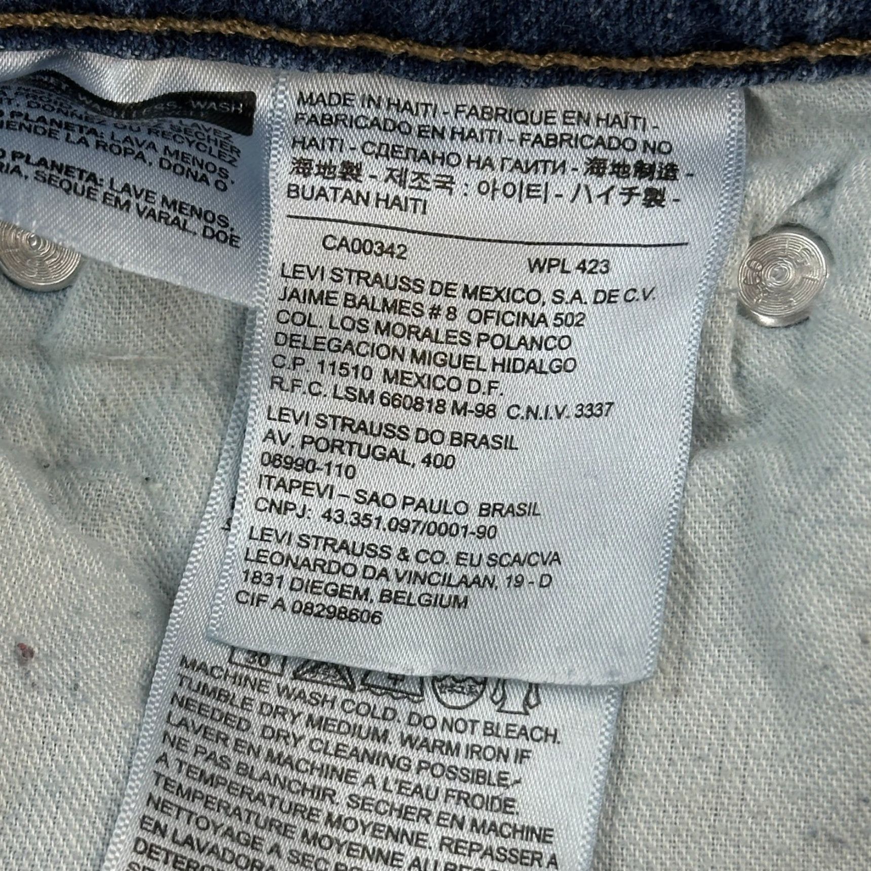 Levi's Levi's 514 Jeans Mens 34x34 Blue Dark Wash Denim Straight Fit Stretch Casual Size US 34 / EU 50 - 6 Thumbnail