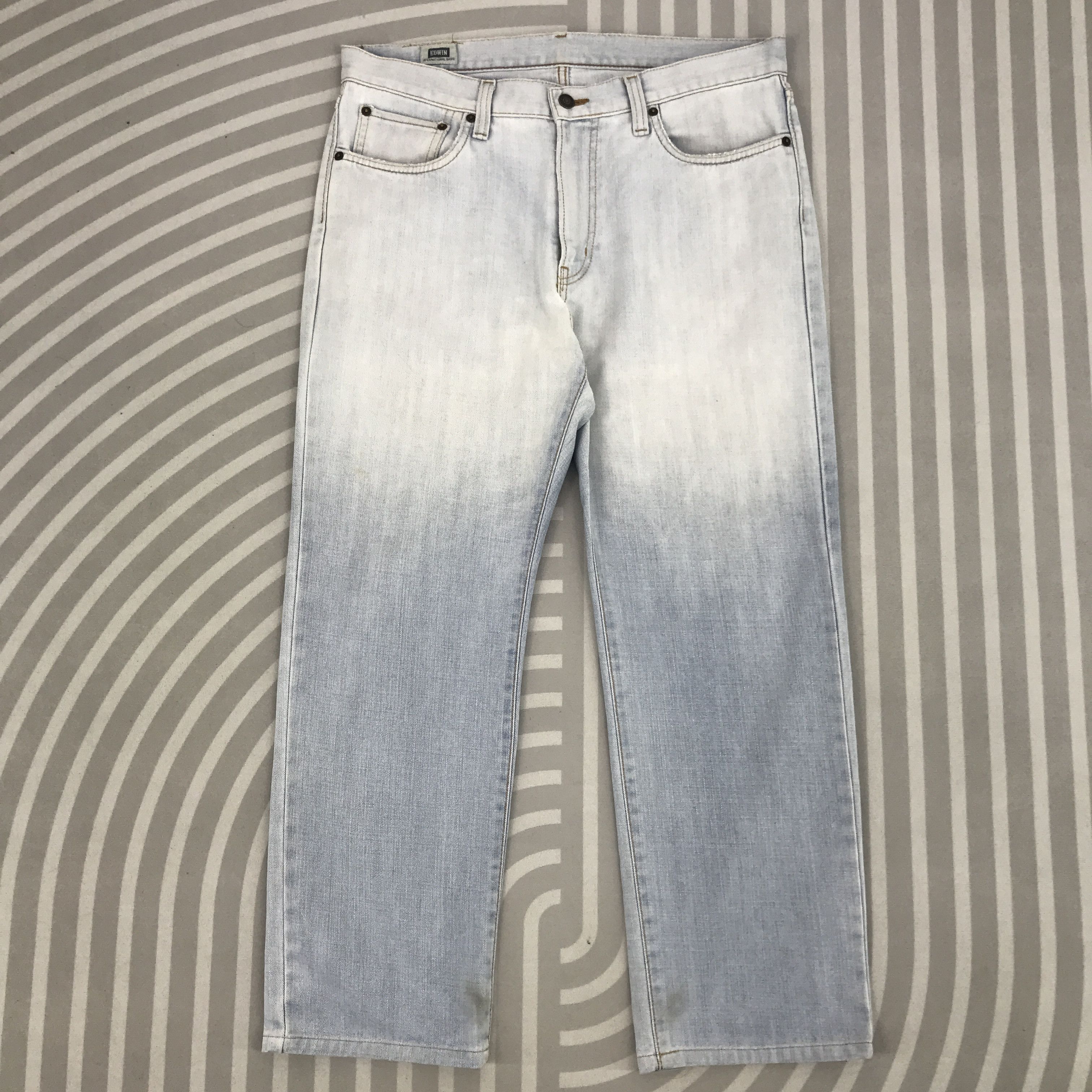 Edwin × Japanese Brand × Vintage Vintage Edwin Light wash Denim jeans pants Size US 35 - 1 Thumbnail