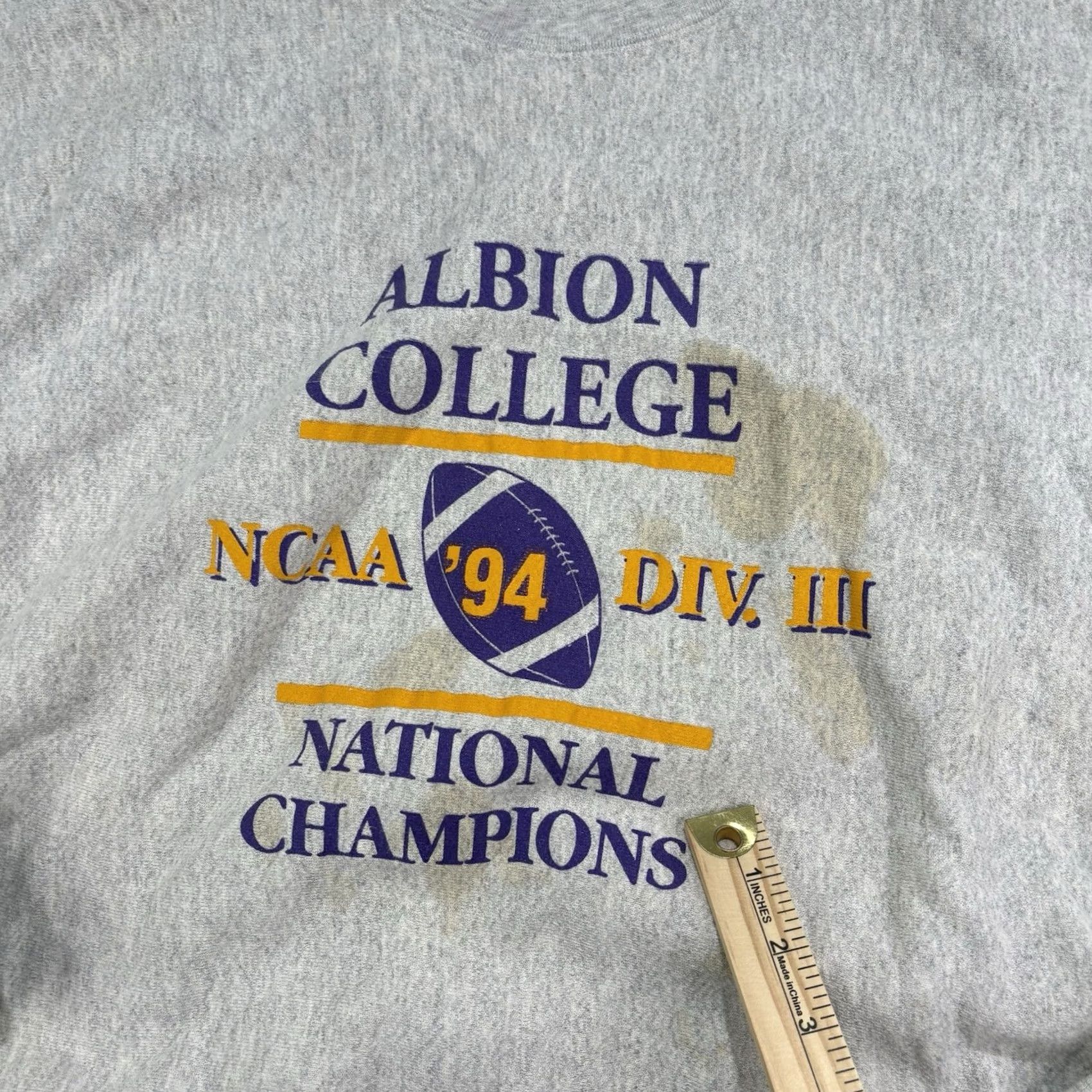 Lee VINTAGE Lee Sweatshirt XL Crewneck Pullover National Champions 1994 USA Gray Graphic Print College NCAA Shirt Men Size US XL / EU 56 / 4 - 5 Thumbnail