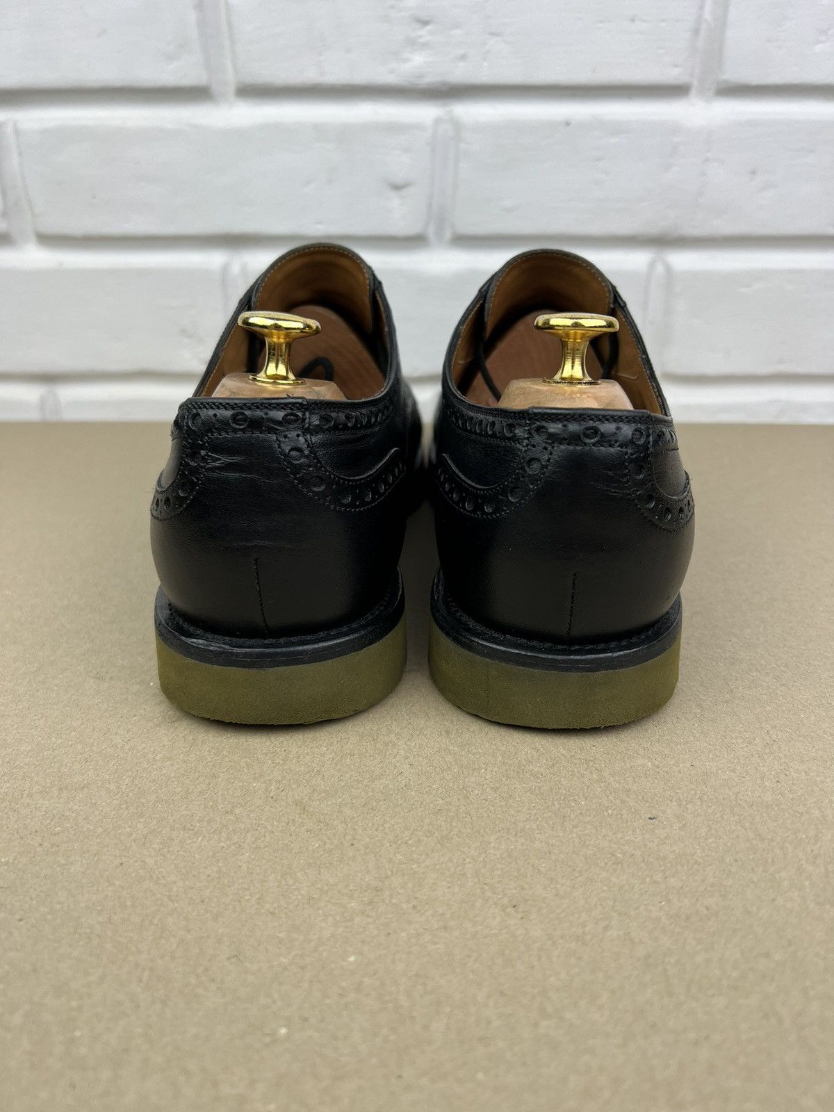 Gucci GUCCI Oxfords Brogues Leather Shoes Lace Up Logo Black Men’s Size US 9.5 / EU 42-43 - 9 Thumbnail