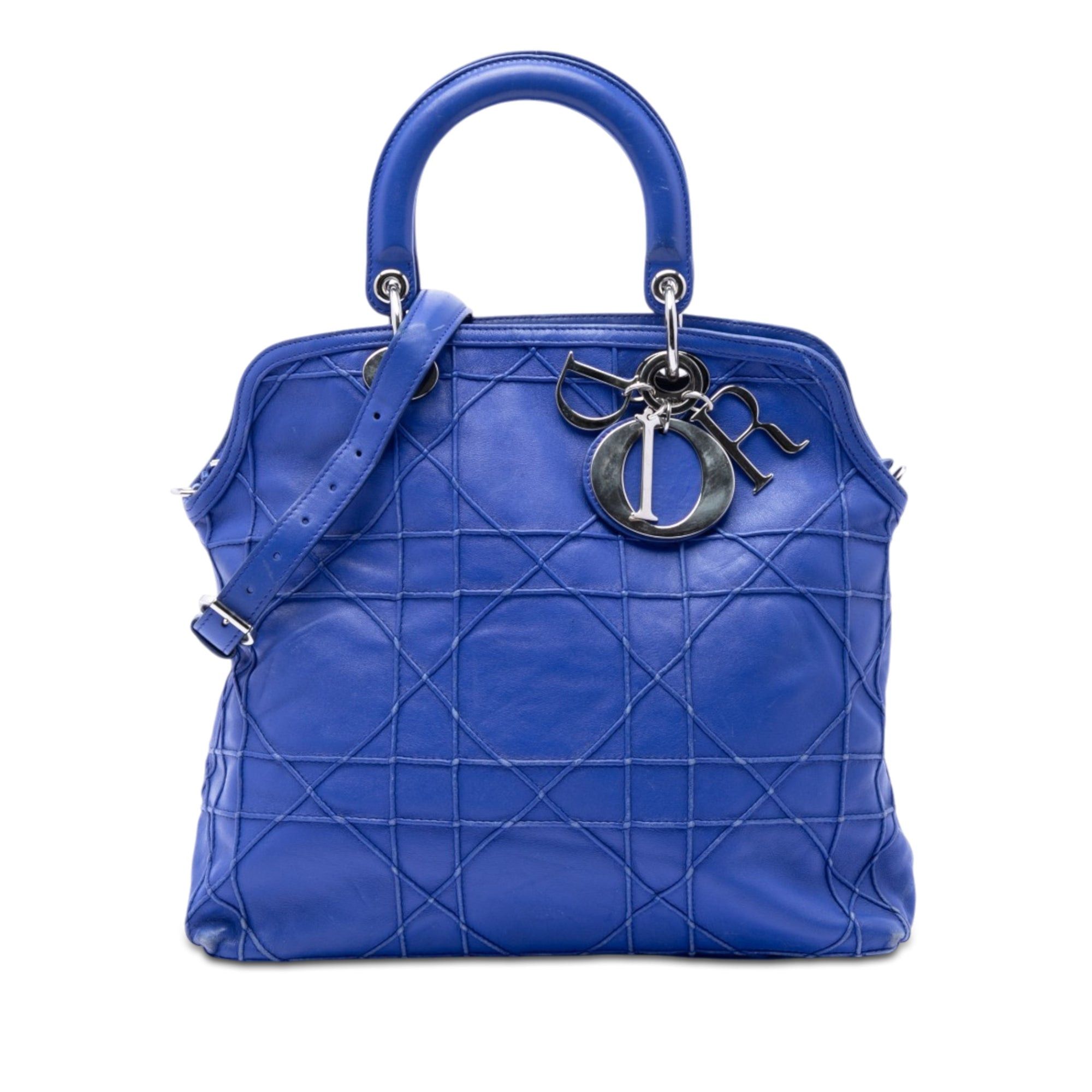Dior Medium Lambskin Cannage Polochon Granville Satchel Size ONE SIZE - 1 Thumbnail