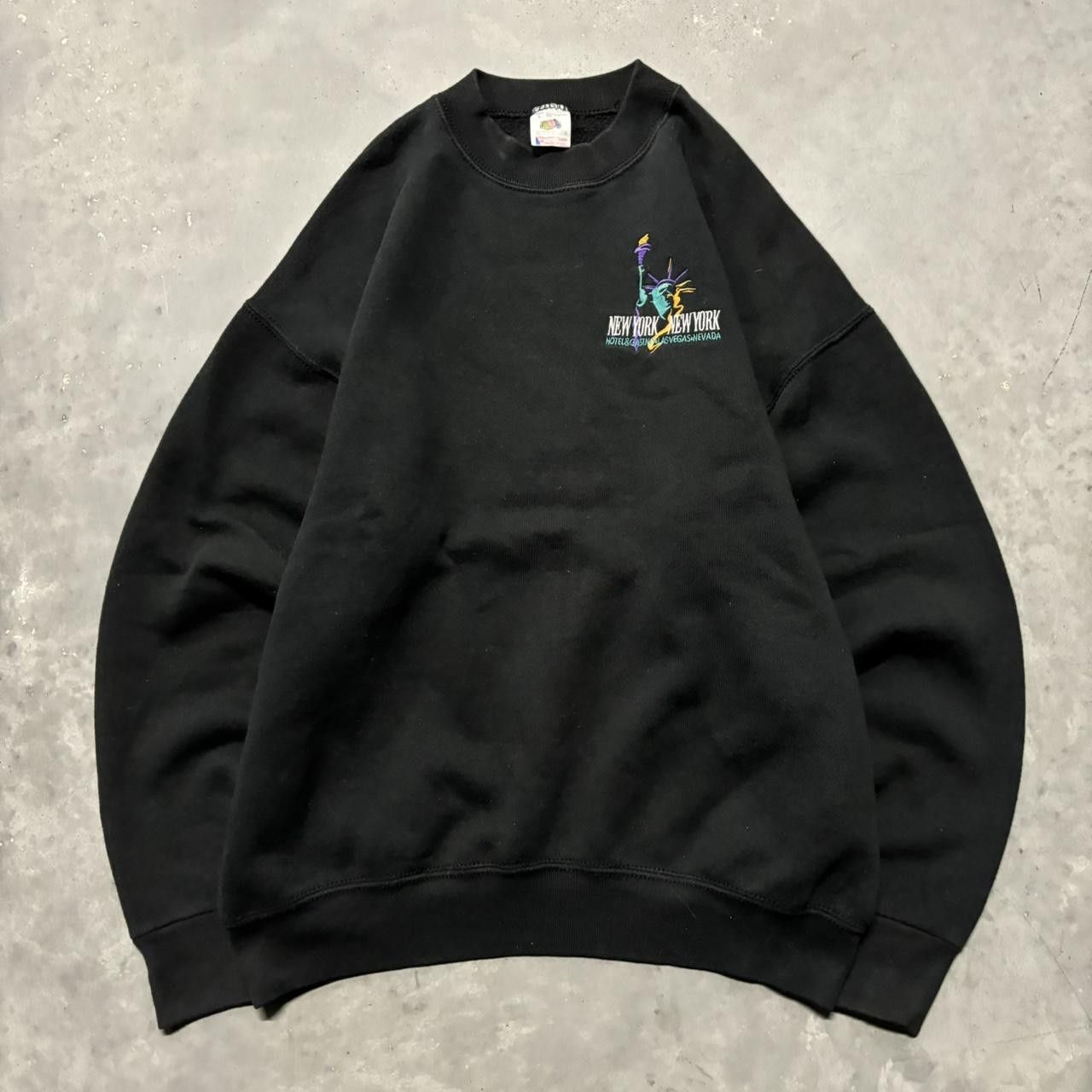 Japanese Brand × Vintage Crazy Vintage 90s Black New York Embroidered Essential Crewneck! Size US L / EU 52-54 / 3 - 1 Thumbnail