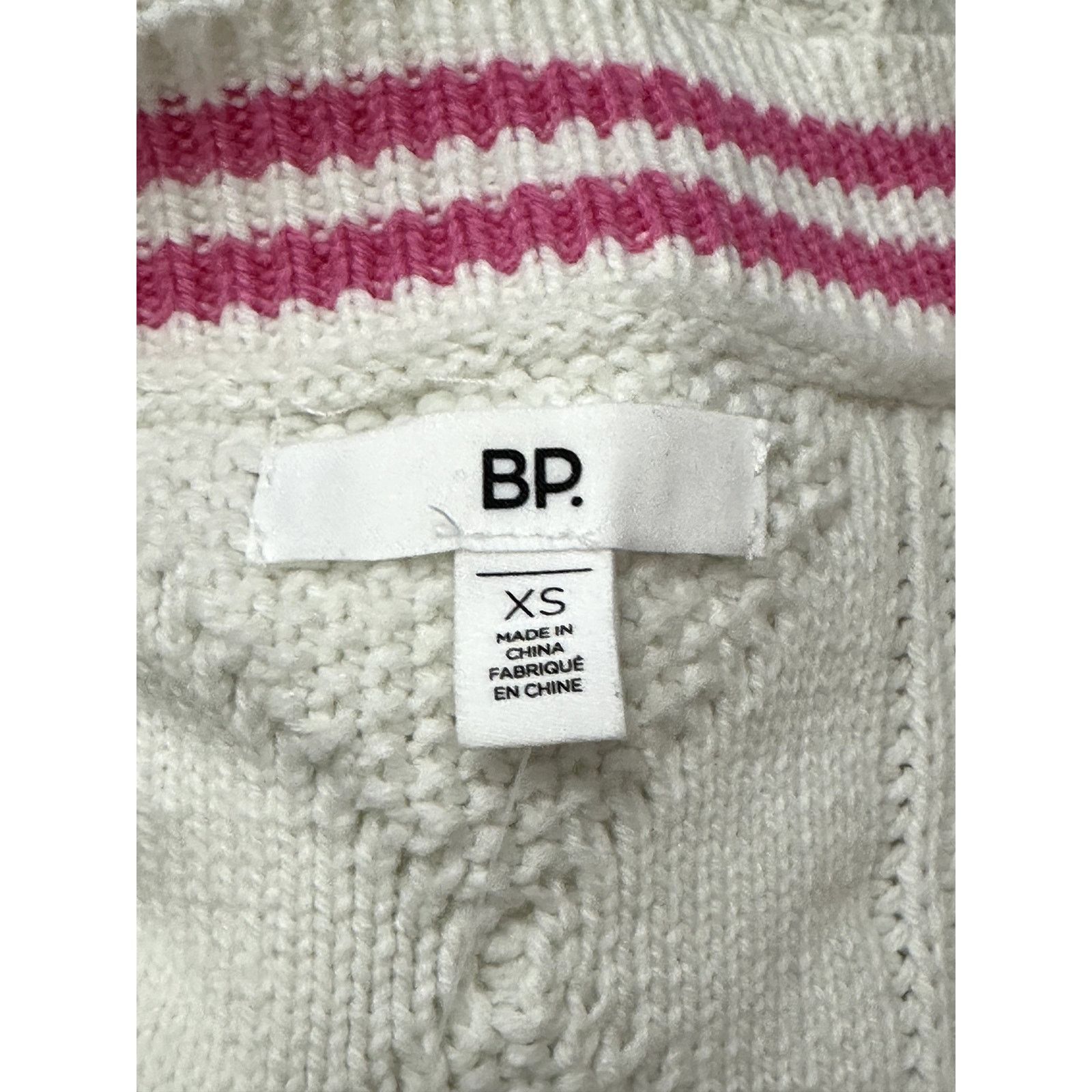 BP. BP Cable Knit Sweater Vest V-Neckline Pink Cream W XS NWT Size XS / US 0-2 / IT 36-38 - 10 Thumbnail