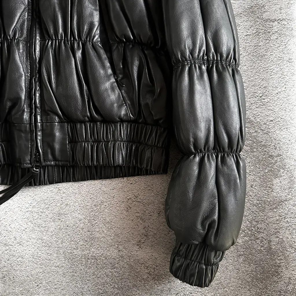 Armani Armani Jeans Archive Real Leather Puffer Pleated Jacket Size US M / EU 48-50 / 2 - 6 Thumbnail