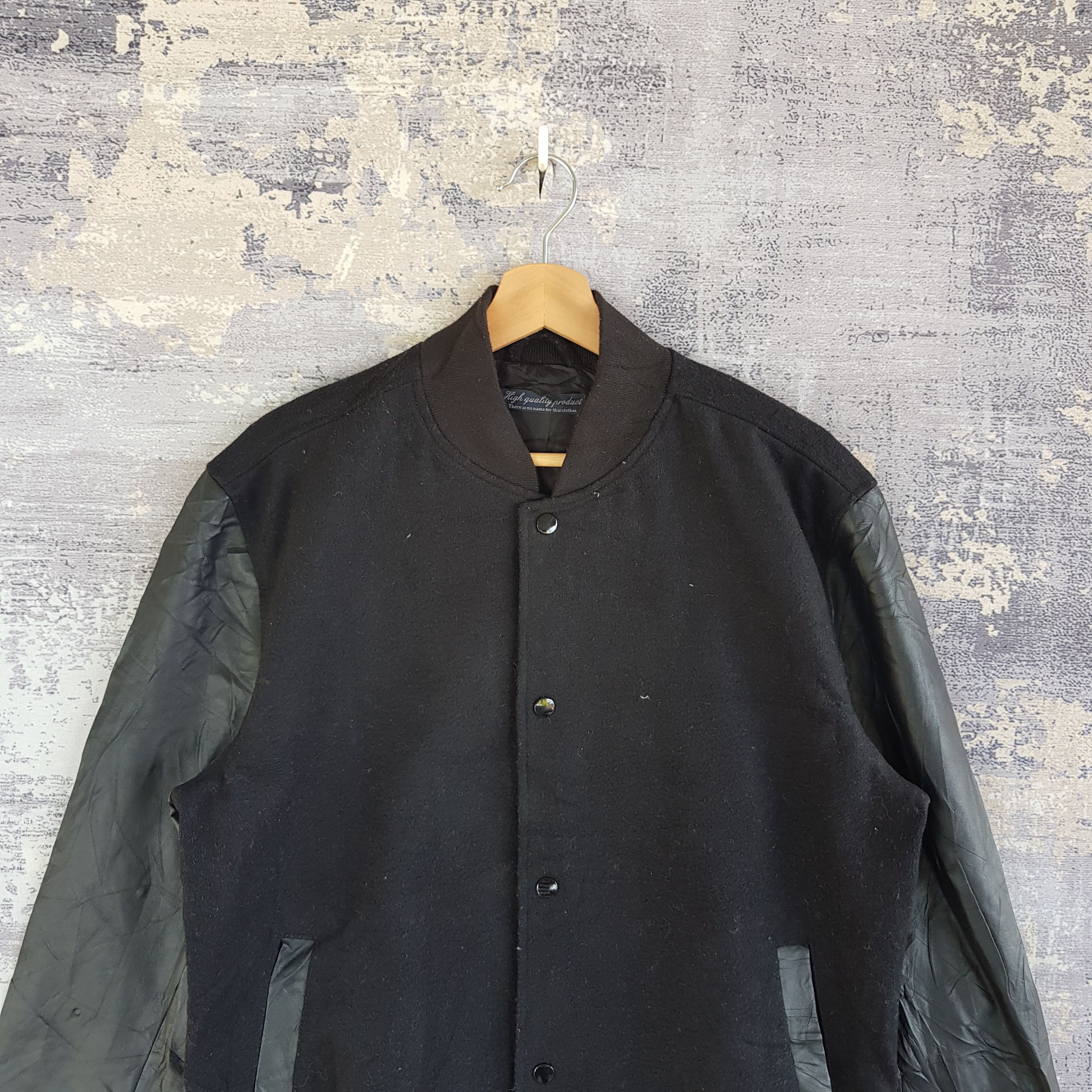 Vintage Vintage Japanese Varsity Jacket Leather Jacket Wool Jackets Size US M / EU 48-50 / 2 - 2 Thumbnail