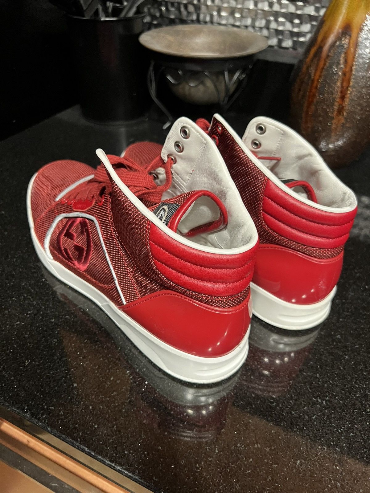 Gucci Gucci high top sneakers Size US 13 / EU 46 - 2 Thumbnail