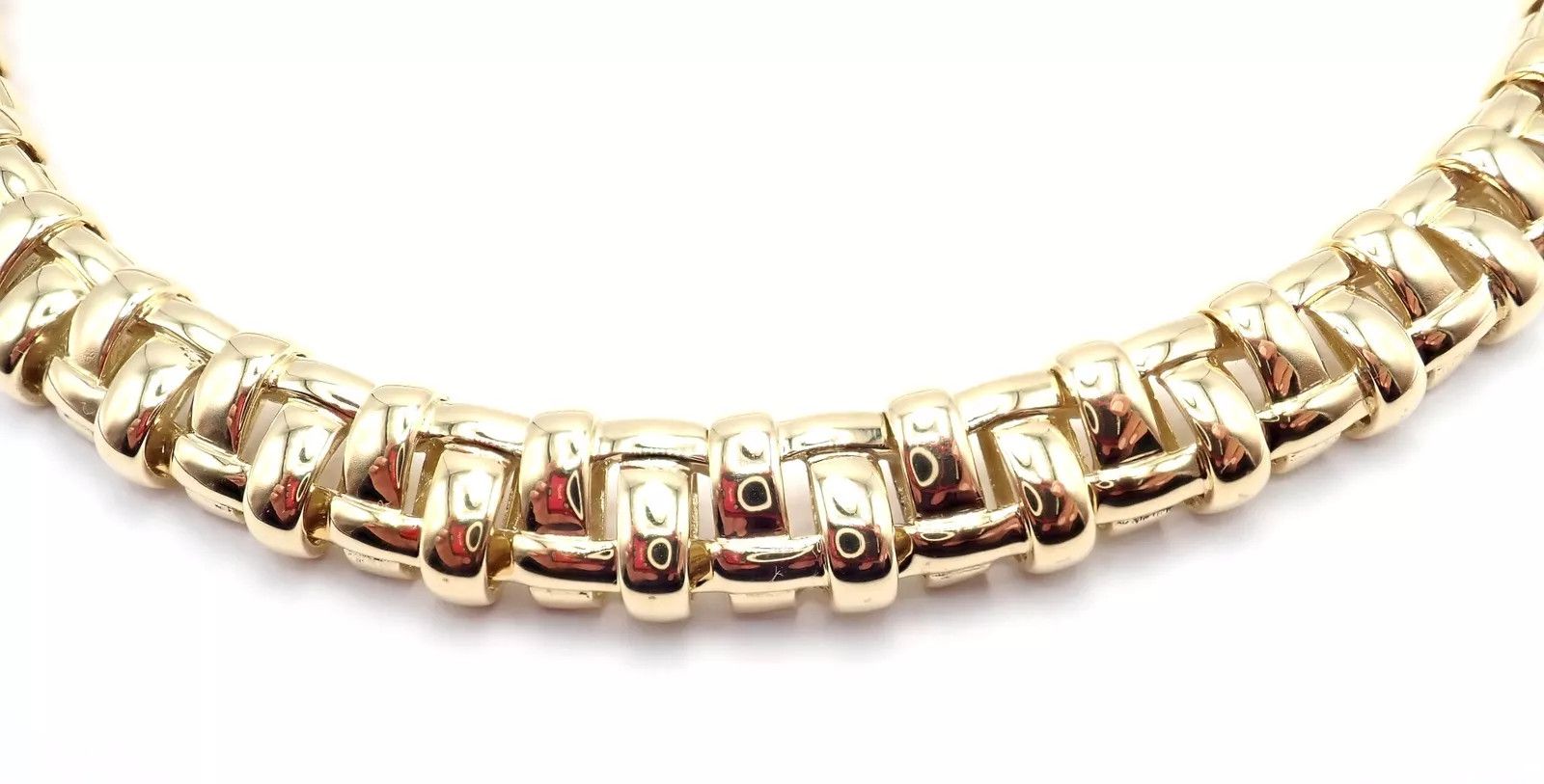 Tiffany & Co. iffany & Co Vannerie 18k Yellow Gold Basket Weave Necklace Size ONE SIZE - 3 Thumbnail
