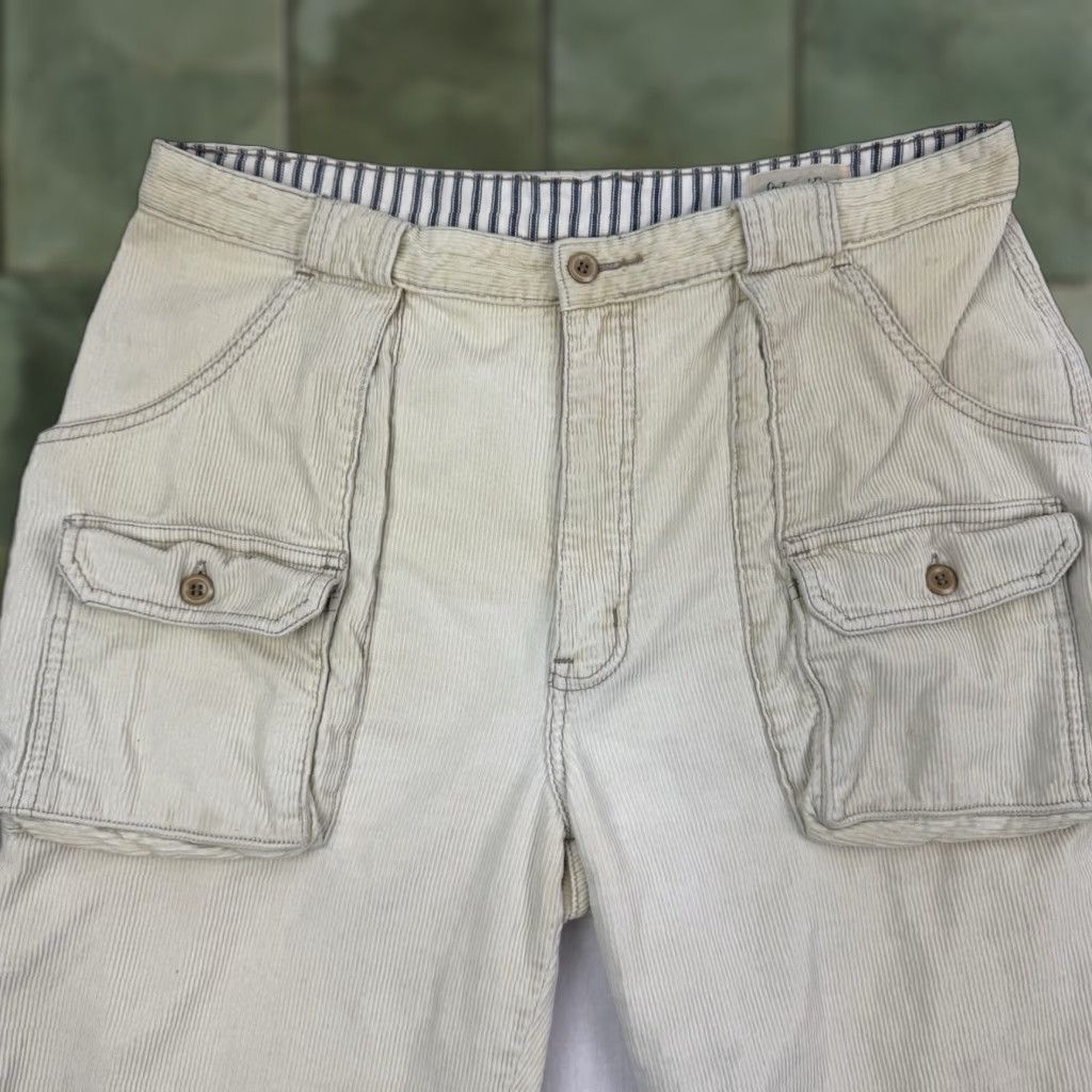 Vintage VINTAGE St Johns Bay Corduroy Pants Men 36x33 Khaki Beige 70s 80s Hipster Hippie Size US 36 / EU 52 - 1 Thumbnail