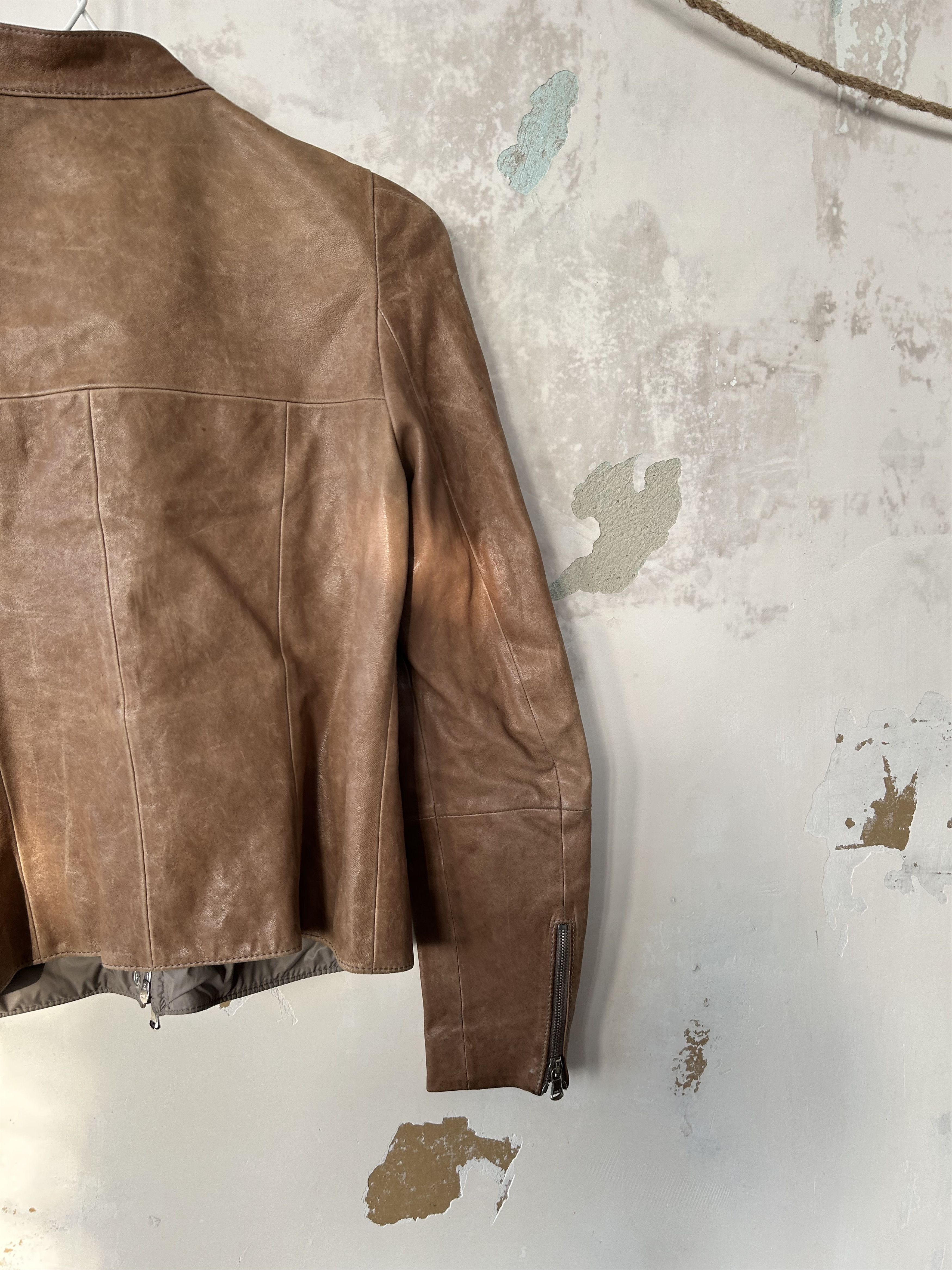 Brunello Cucinelli Brunello Cucinelli Womens Leather Jacket size 40 Size S / US 4 / IT 40 - 7 Thumbnail