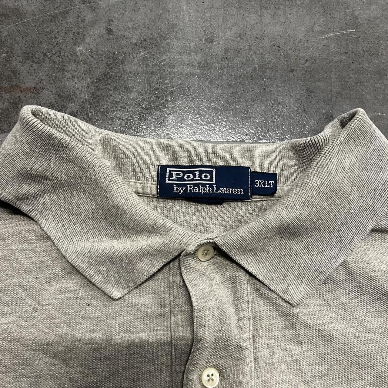 Polo Ralph Lauren Vintage Y2K/2000s Polo Ralph Lauren Grey Polo Shirt! Size US XXL / EU 58 / 5 - 3 Thumbnail