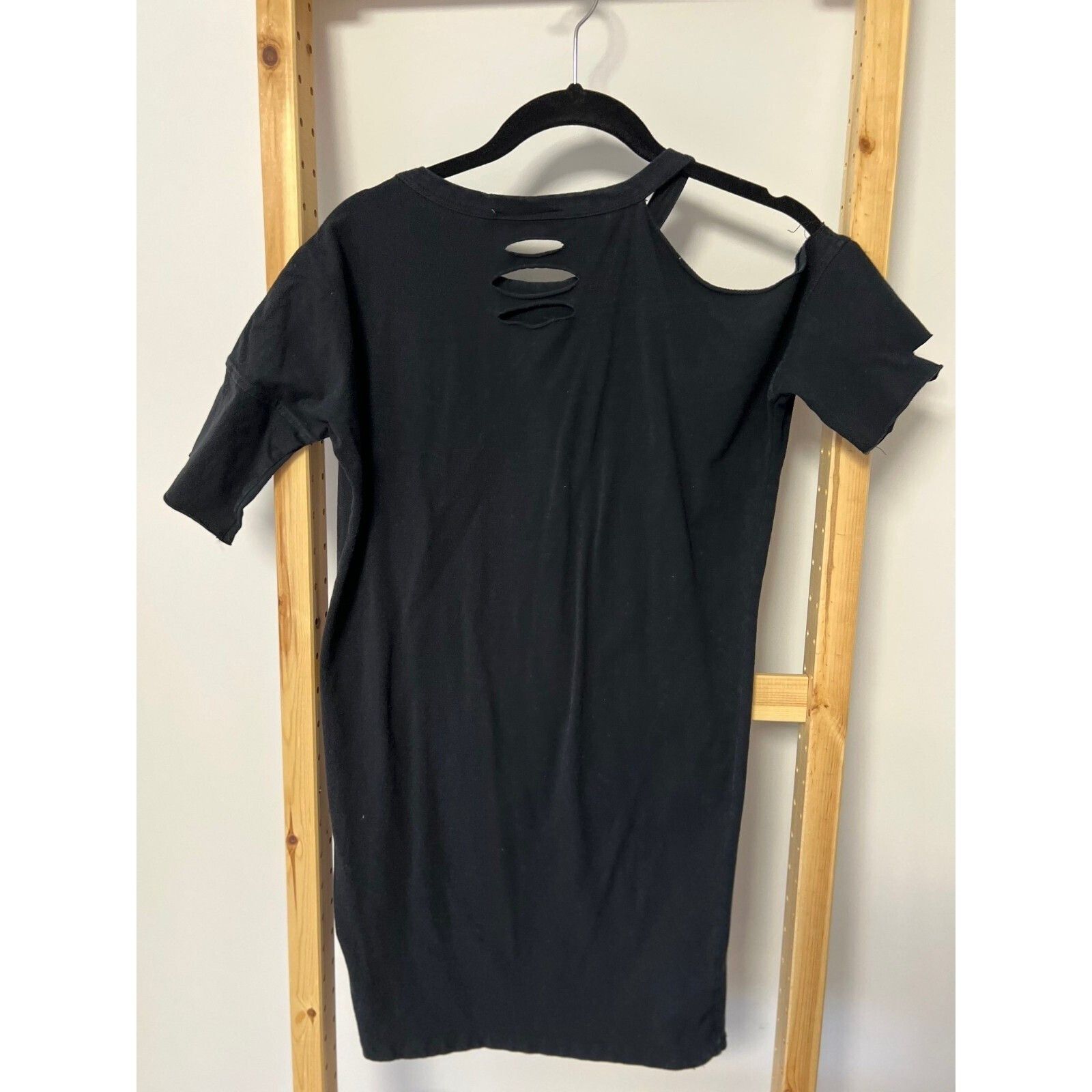 Other Razzle Dazzle Destroyed Shirt Dress Black ( S ) Size S / US 4 / IT 40 - 2 Thumbnail