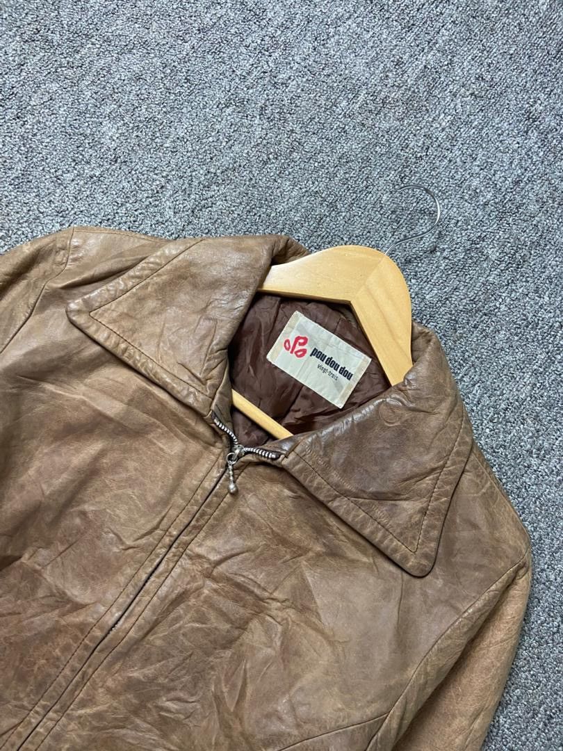 Japanese Brand Pou Dou Dou Vingt-Trois Leather Jacket (190) Size US XXS / EU 40 - 11 Thumbnail