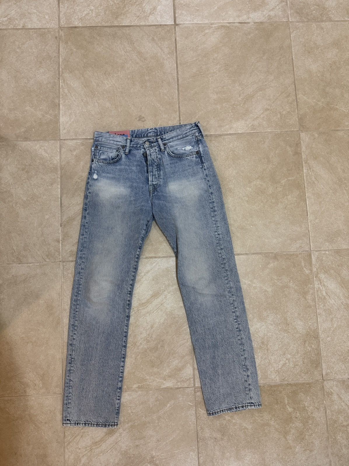 Acne Studios Blå Konst 1996 Light Blue Trash Jeans