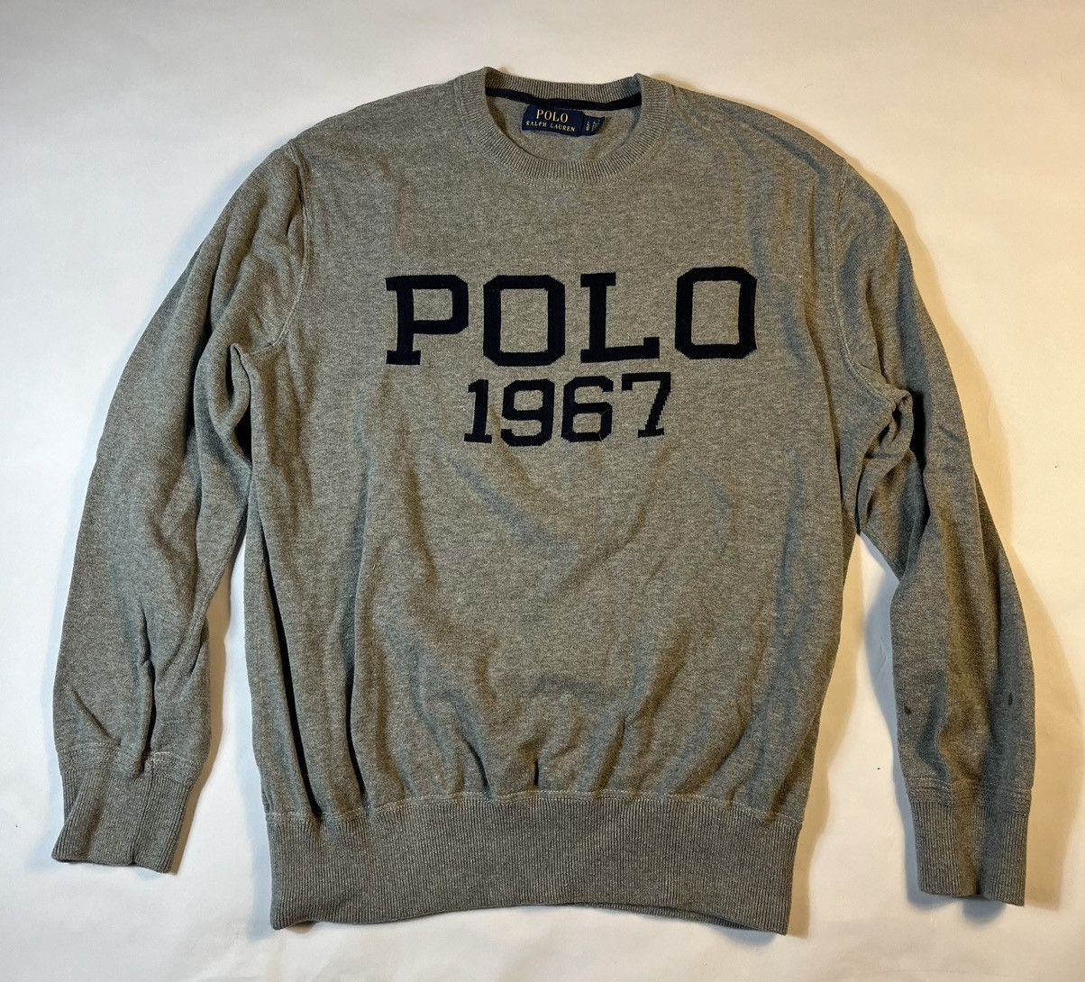 image of Polo Ralph Laurent Grey Sweater, Men's (Size Large)