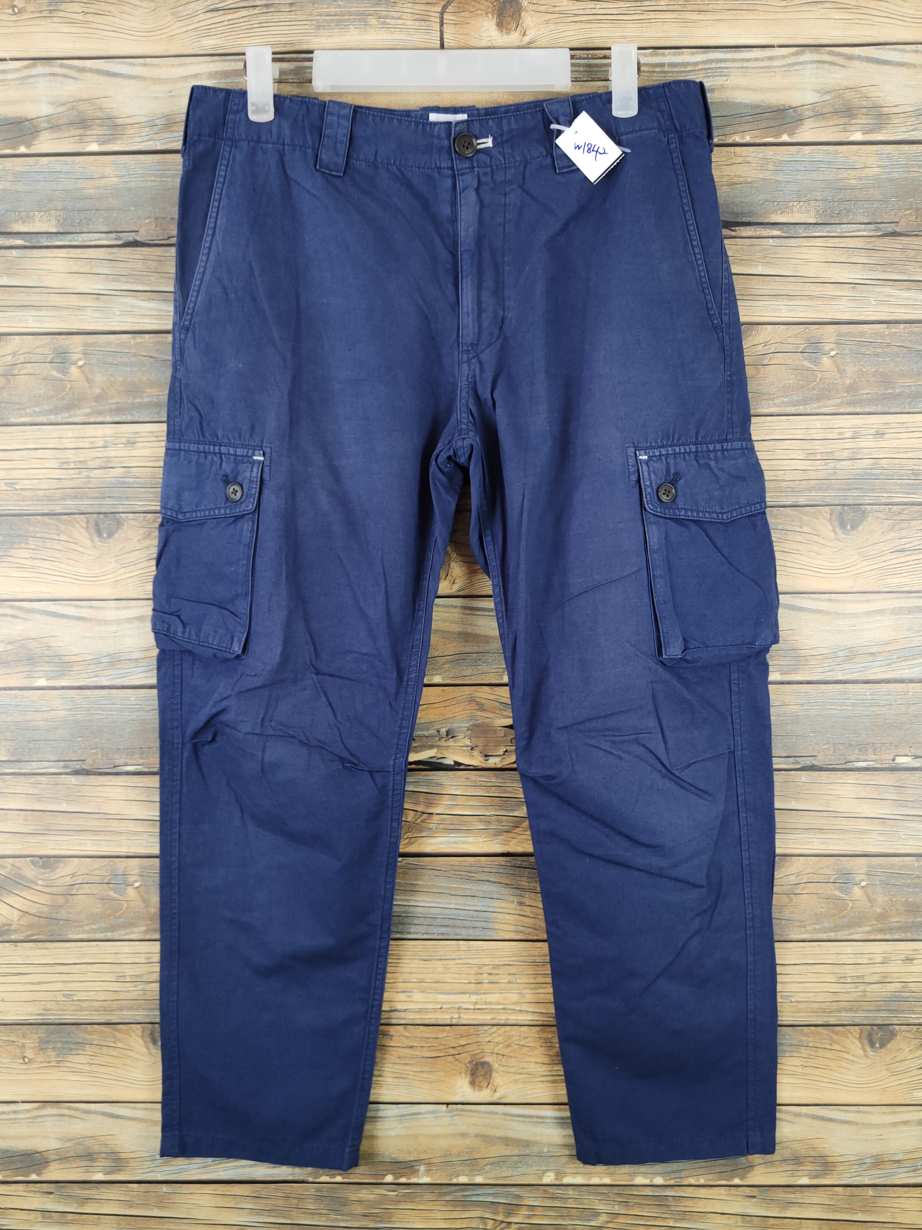 R.Newbold R.Newbold Blue Multipocket Tactical Cargo Pants #W1842 Size US 31 - 1 Thumbnail