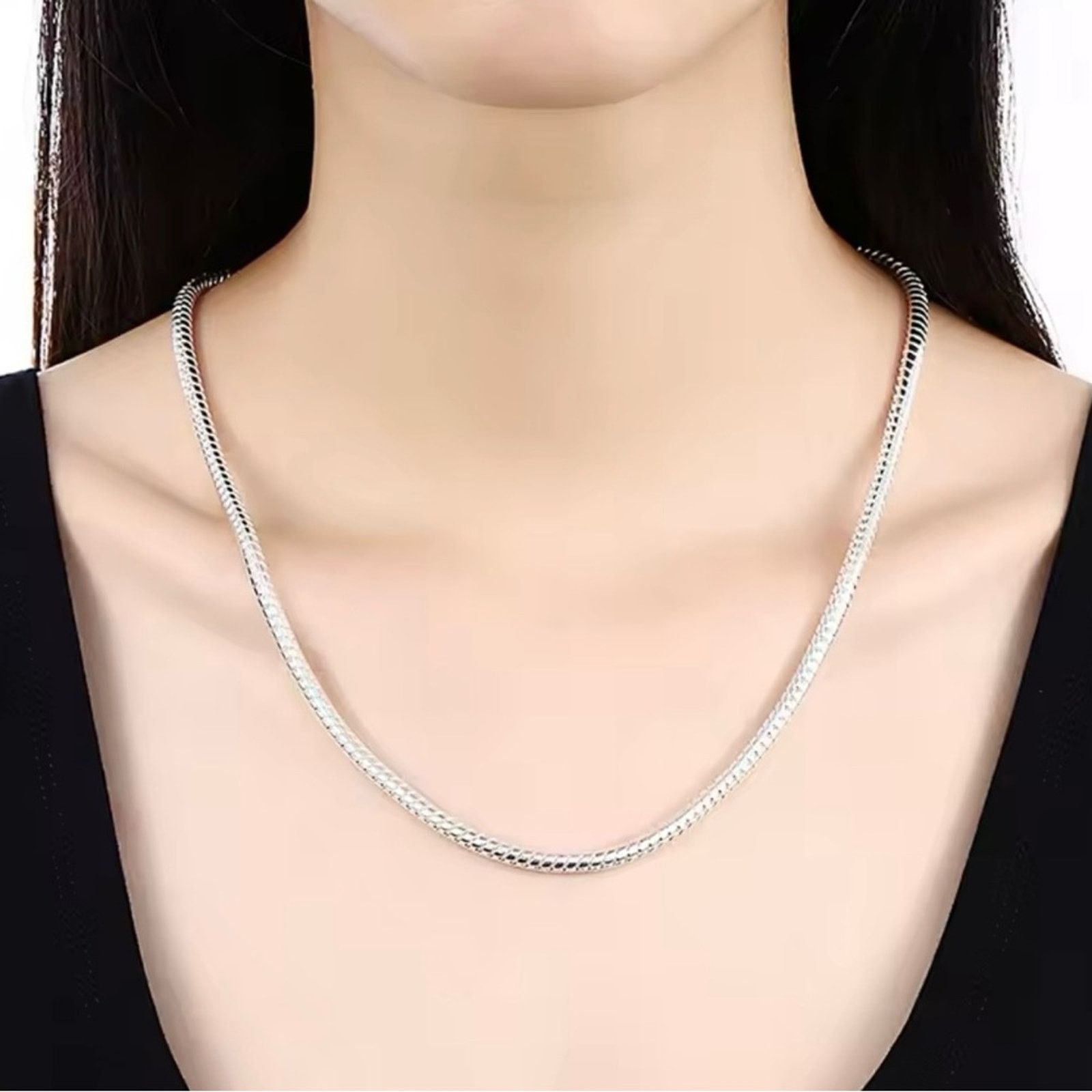 Other Sterling Silver 20 Inch 3mm Snake Chain Necklace Size ONE SIZE - 2 Thumbnail