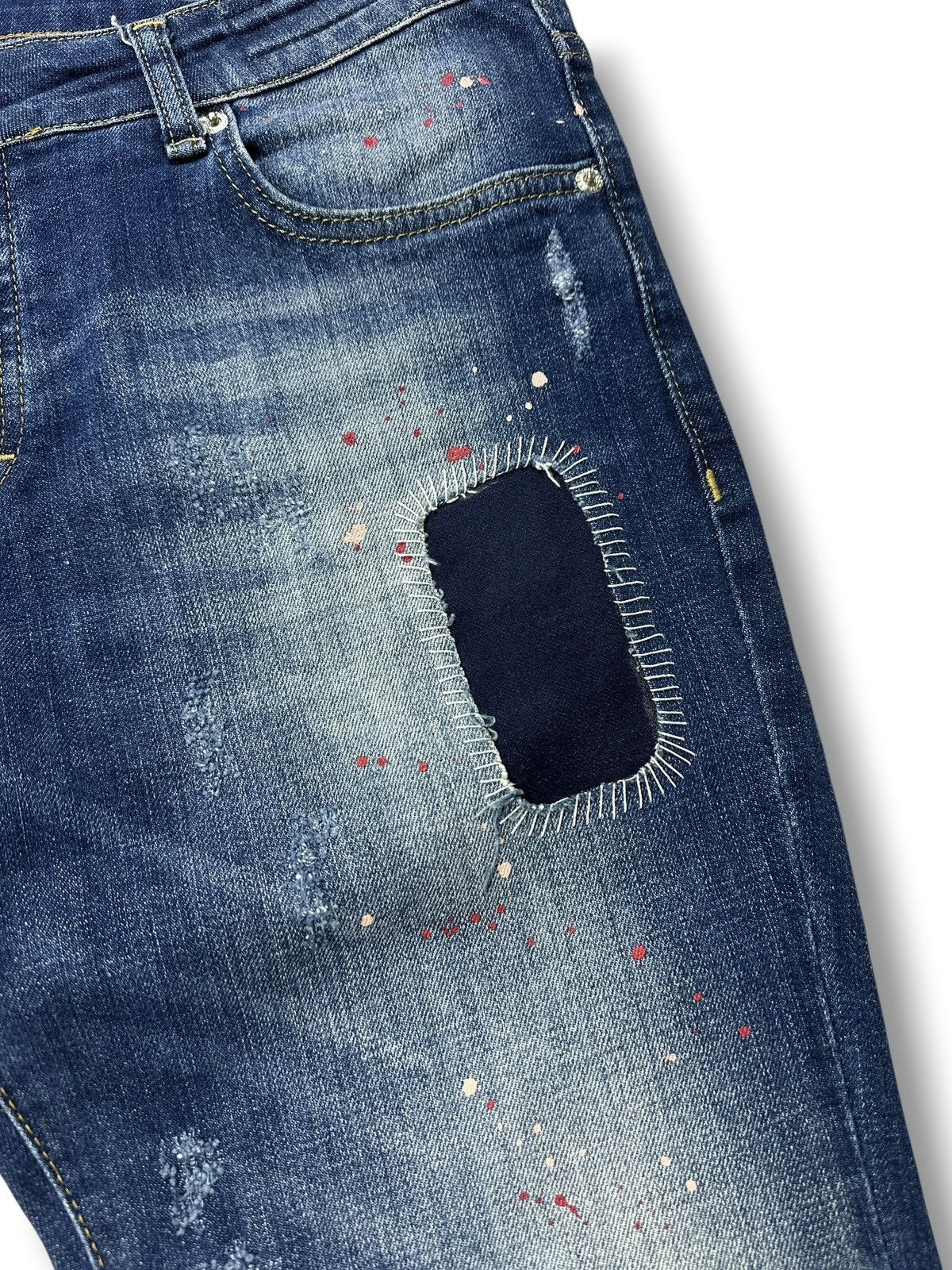 Dsquared2 Dsquared2 Painted Distressed Ripped Skinny Jeans Stretch W32 Size US 32 / EU 48 - 5 Thumbnail