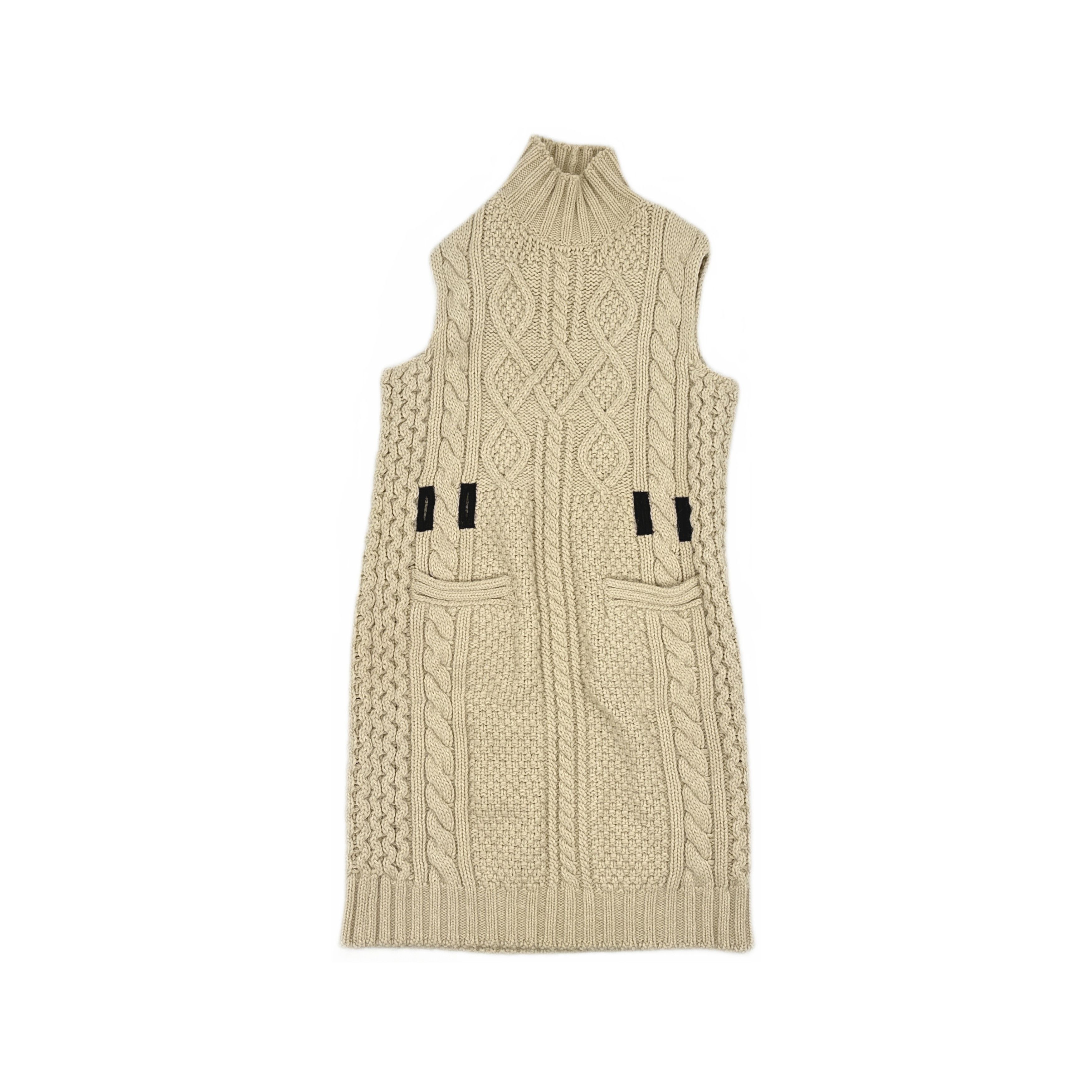 Hermes Hermès Cable Knit Sleeveless Midi Dress Size 40 Size M / US 6-8 / IT 42-44 - 1 Thumbnail