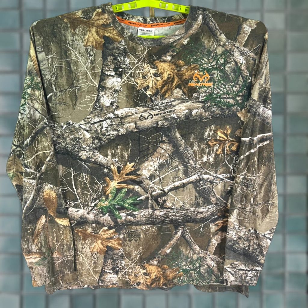 Realtree Realtree Edge Shirt Mens 2XL Green Scent Factor Camo Long Sleeve Size US XXL / EU 58 / 5 - 1 Thumbnail