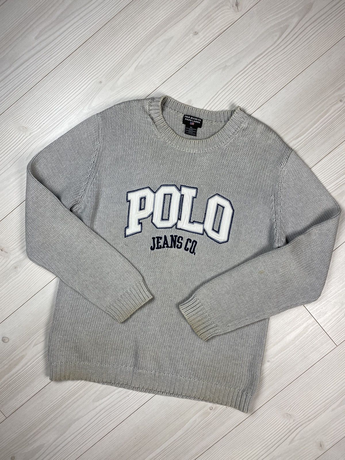 Polo Ralph Lauren × Ralph Lauren × Vintage Polo jeans co by Ralph Lauren knitwear sweater big logo y2k Size US XL / EU 56 / 4 - 1 Thumbnail