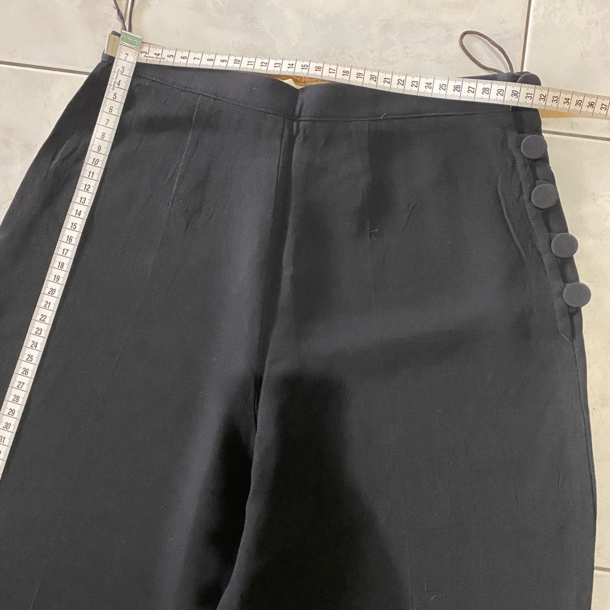 Jean Paul Gaultier Jean Paul Gaultier Classique Black High-Waist Wide-Leg Pants Size 25" / US 0 / IT 36 - 20 Thumbnail