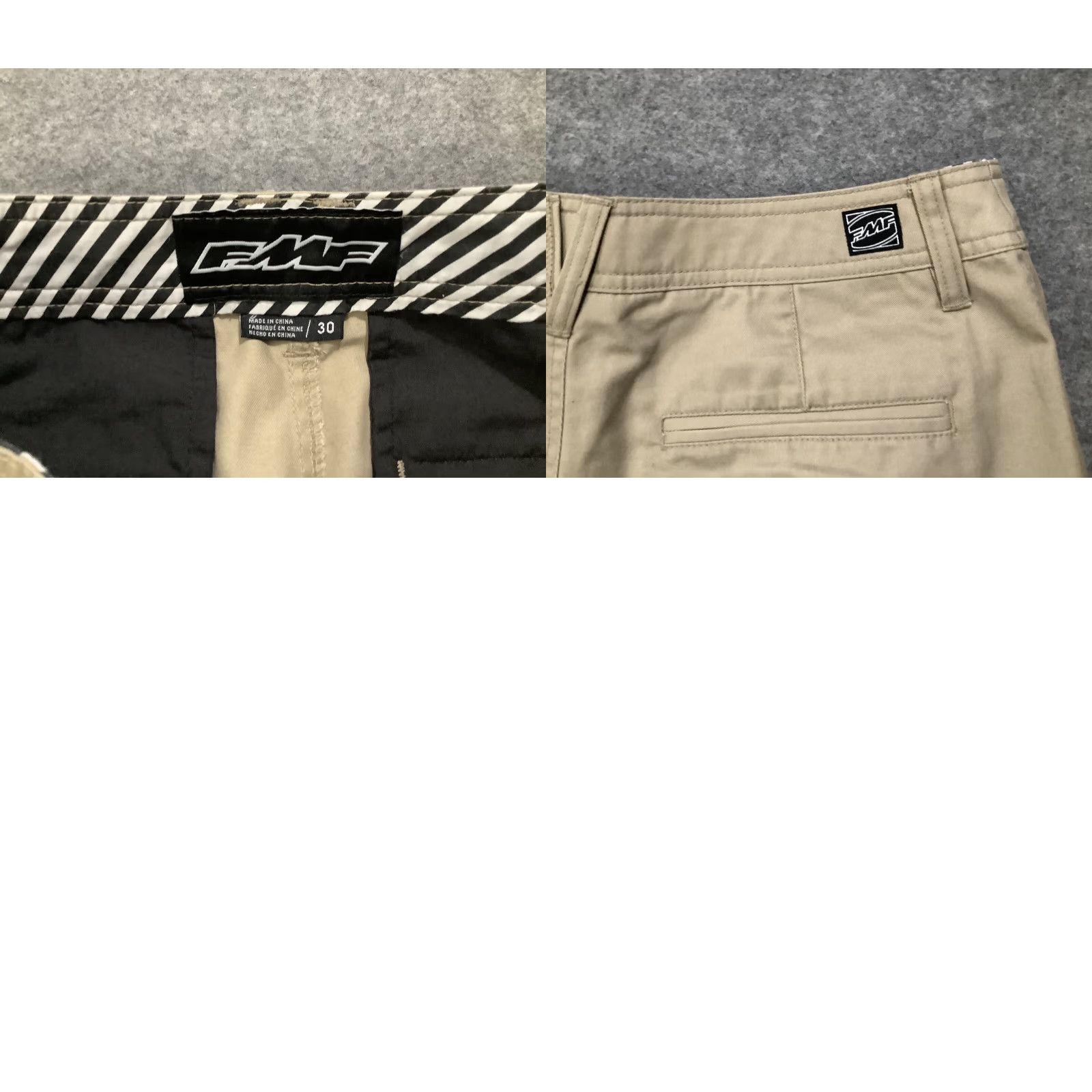 Toy Machine FMF Flying Machine Factory Beige Mens Cargo Shorts 32x9 Inseam 9in Regular Fit Cotton Polyester Denim Logo Pockets Casual Men Size US 32 / EU 48 - 8 Thumbnail