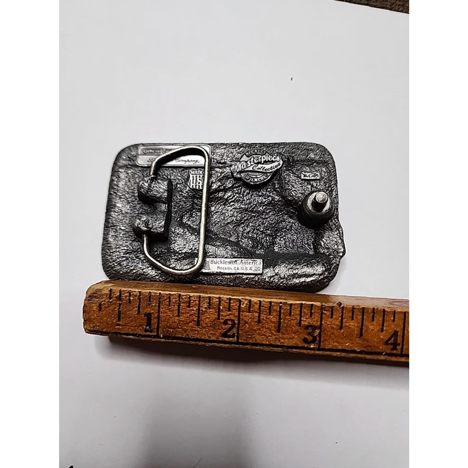 Ford VINTAGE Buckles of America Ford F-100 Enameled Belt Buckle Buckles of America Masterpiece USA Rockabilly Silver Men Belt Buckle Classic Cars Size ONE SIZE - 4 Thumbnail