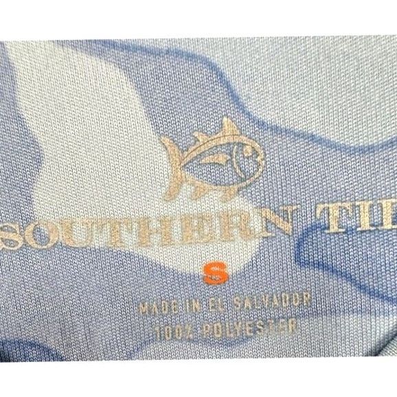 Southern Tide Southern Tide T3 Tide To Trail Shirt Mens Small Blue Camo Long Sleeve Activewear Shirt Size US S / EU 44-46 / 1 - 6 Thumbnail