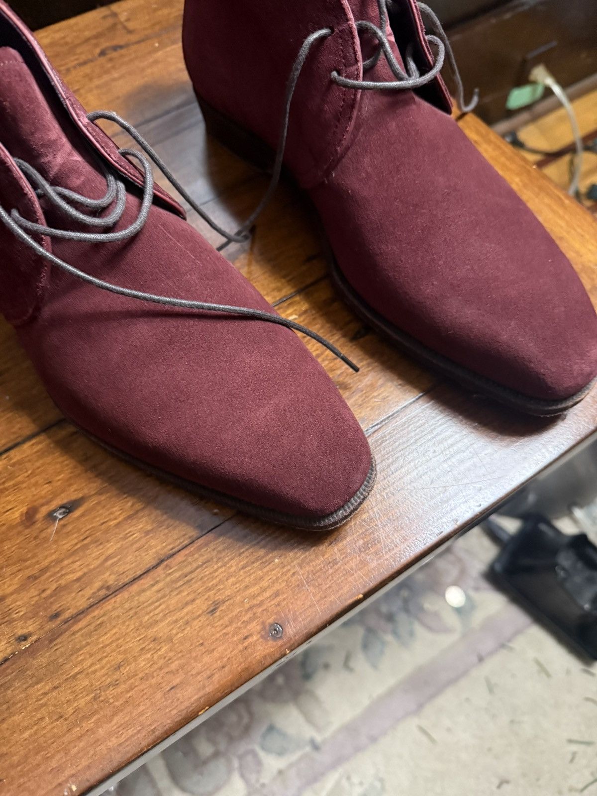 Carmina Carmina Chukka Boots Burgundy Suede (Uk size 7.5, NA 8.5) Size US 8.5 / EU 41-42 - 8 Thumbnail