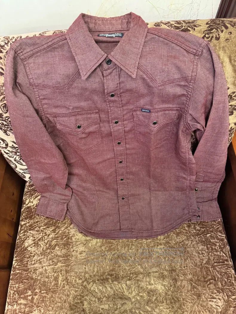 Iron Heart Vintage bean paste pink long-sleeved shirt