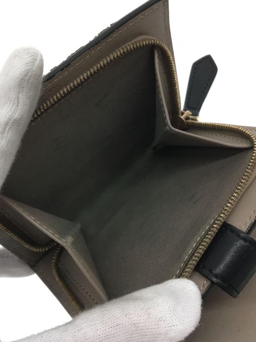 Fendi Fendi Leather Tri-Fold Wallet Black Size ONE SIZE - 5 Thumbnail