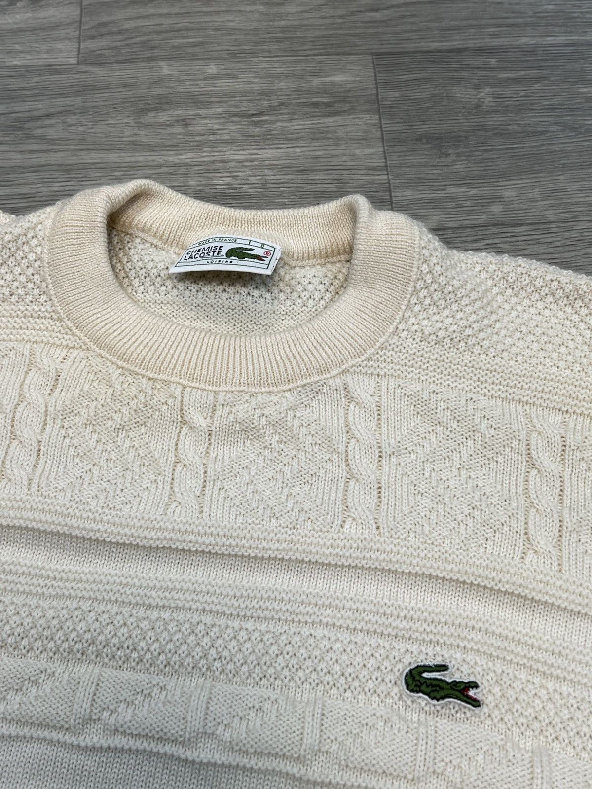 Lacoste Vintage 90s Lacoste Wool acryl Knit yellow Sweater Size US XL / EU 56 / 4 - 5 Thumbnail