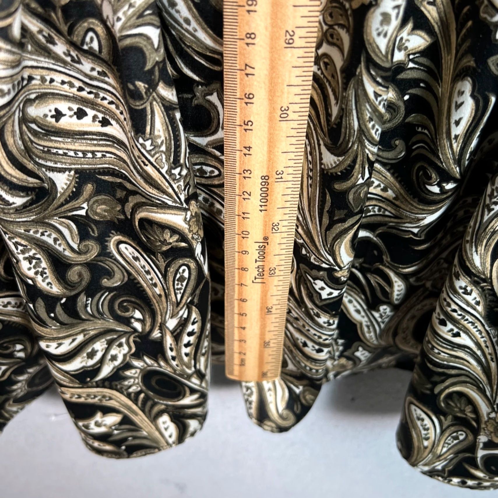 Laundry by Shelli Segal Laundry By Shelli Segal Black Gold Paisley Long Sleeve Drop Waist Mini Dress Sm Size L / US 10 / IT 46 - 6 Thumbnail