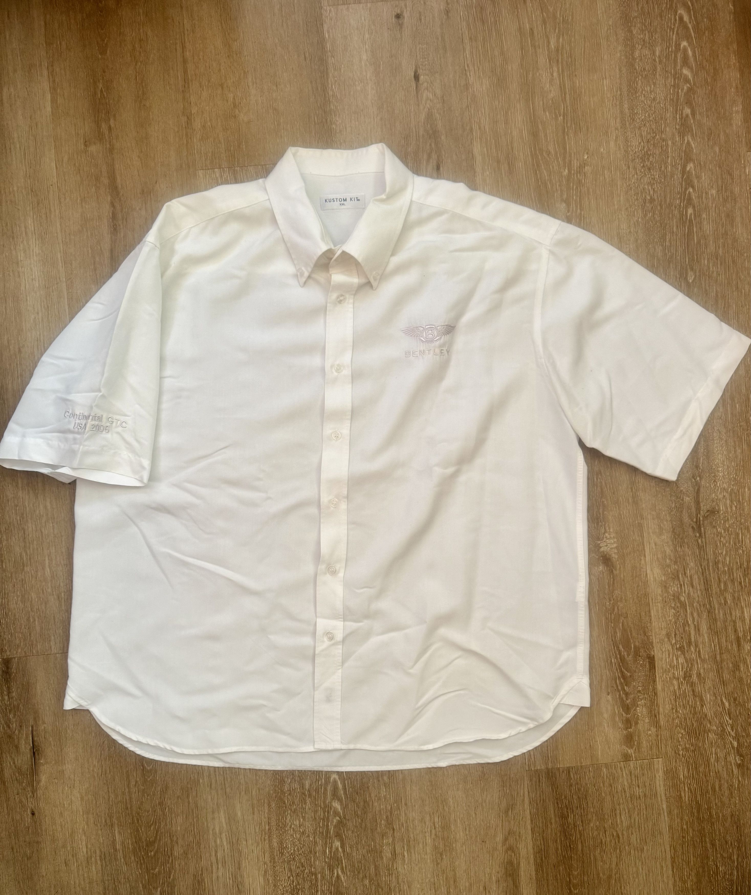 Bentley BENTLEY EMBROIDERED IMPRINT LOGO SILK BUTTON UP SHORT SLEEVE Size US XXL / EU 58 / 5 - 4 Thumbnail