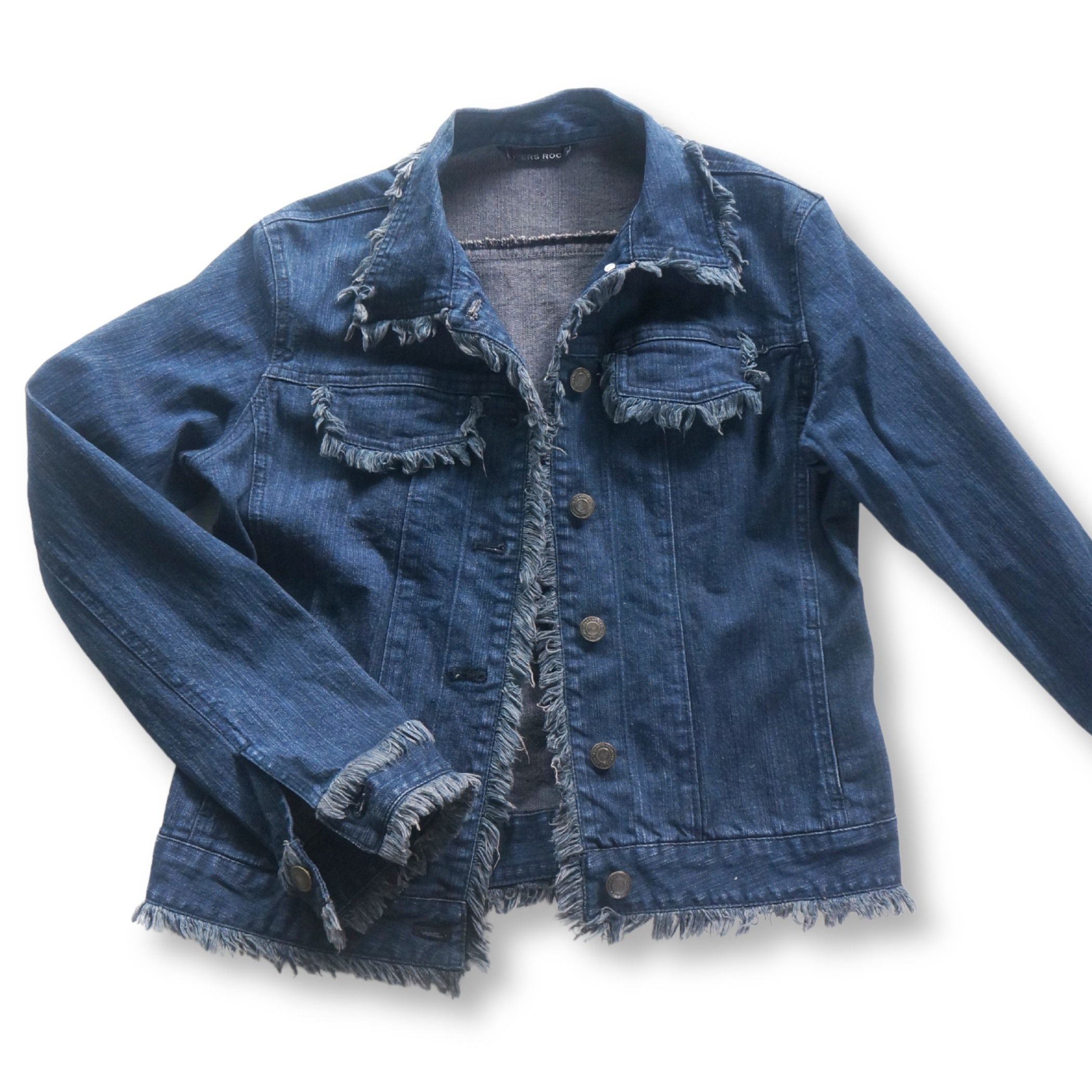 Ayers Rock Dark Blue Fringe Denim Jacket
