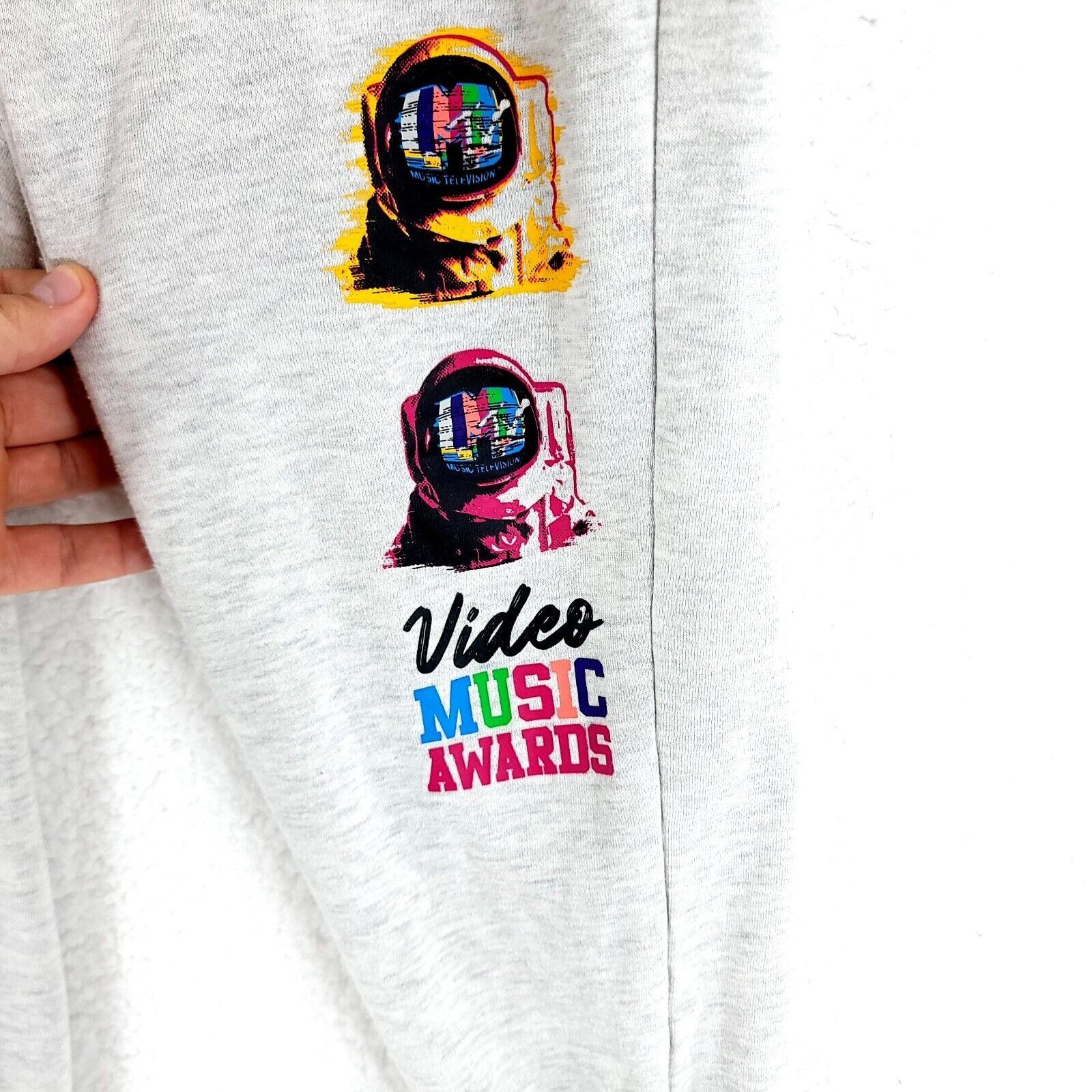 Mtv MTV Cream Pink XL Sweatpants High Rise Drawstring Athleisure Size 33" - 3 Thumbnail