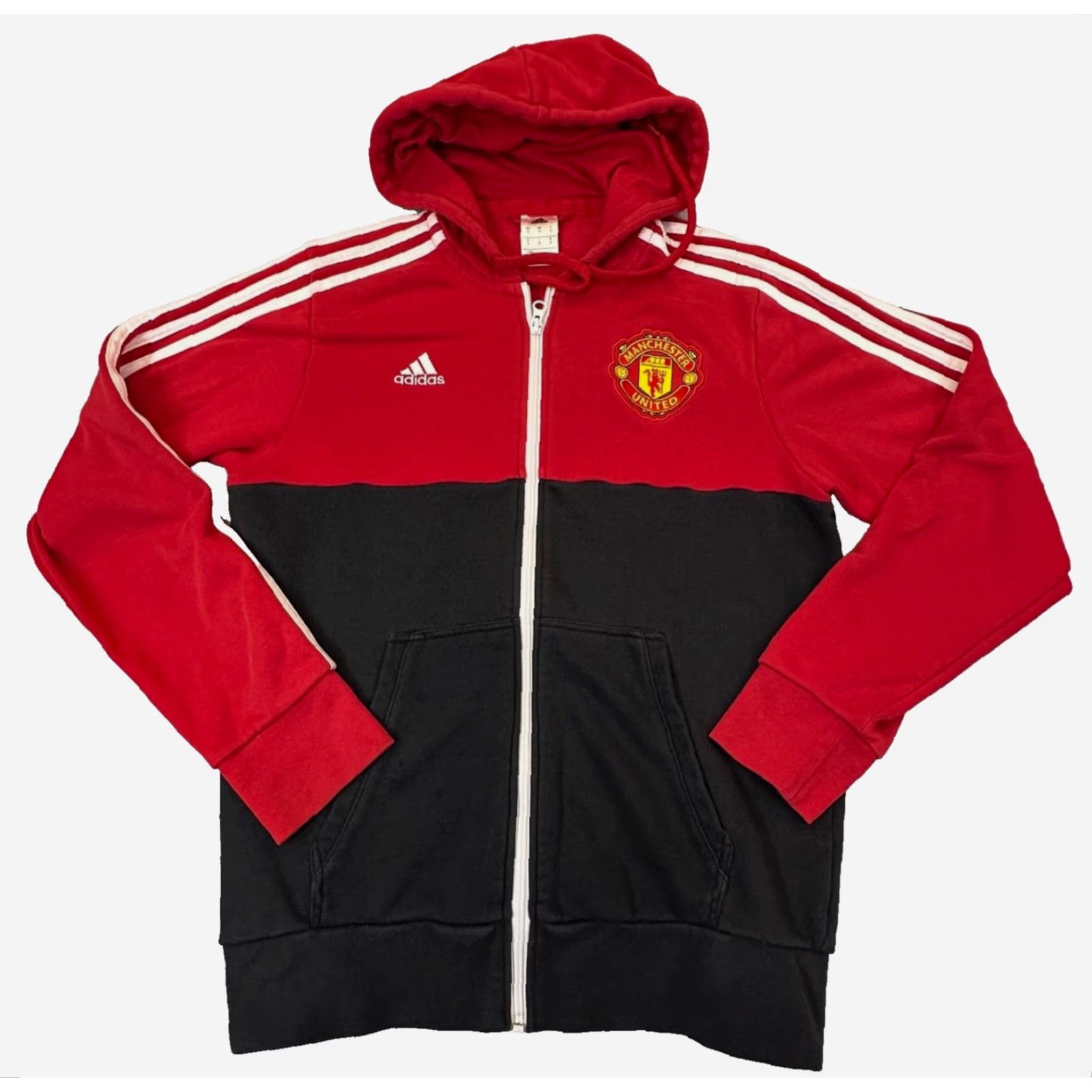 Adidas adidas Manchester United 2016/17 International Soccer Mens Small Hoodie Full Zip Color Block Embroidered Logo Size US S / EU 44-46 / 1 - 2 Thumbnail