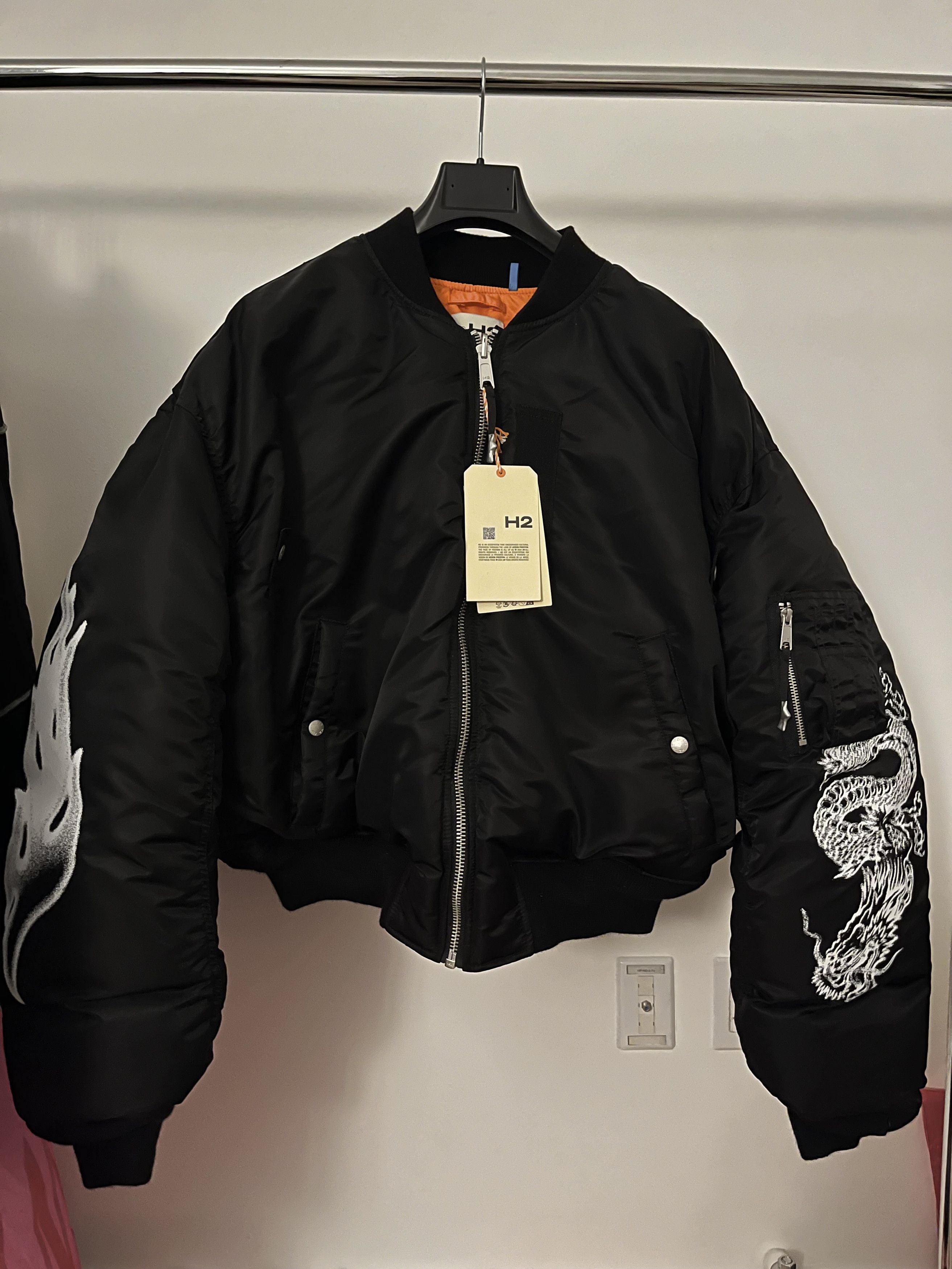 H M Heron Preston Heron Preston Reversible Bomber Jacket Grailed
