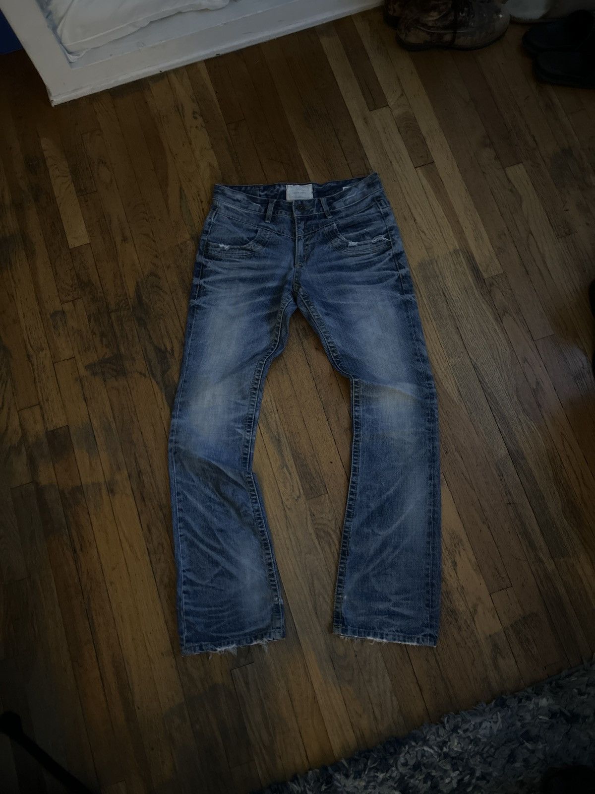 Other Vintage slim/bootcut blue jeans Size US 31 - 2 Thumbnail