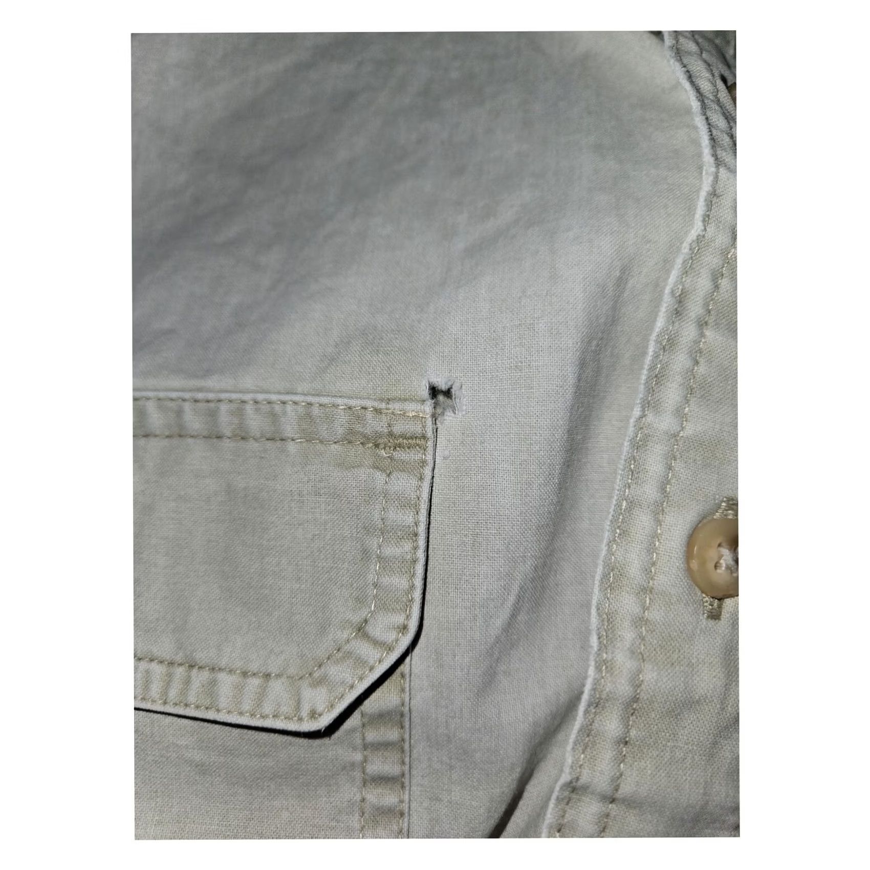 Vintage L.L. Bean Button-Up Shirt Long Sleeve Men's XL Ivory Solid Cotton Button Closure Pockets Traditional Fit Outdoor Fishing Size US XL / EU 56 / 4 - 8 Thumbnail