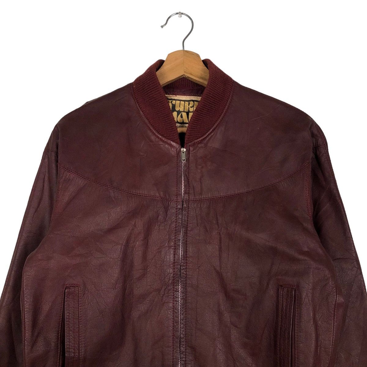 Japanese Brand 🔥Vintage Bomber Leather Jacket Turf Man Japan Issey Miyake Size US L / EU 52-54 / 3 - 3 Thumbnail