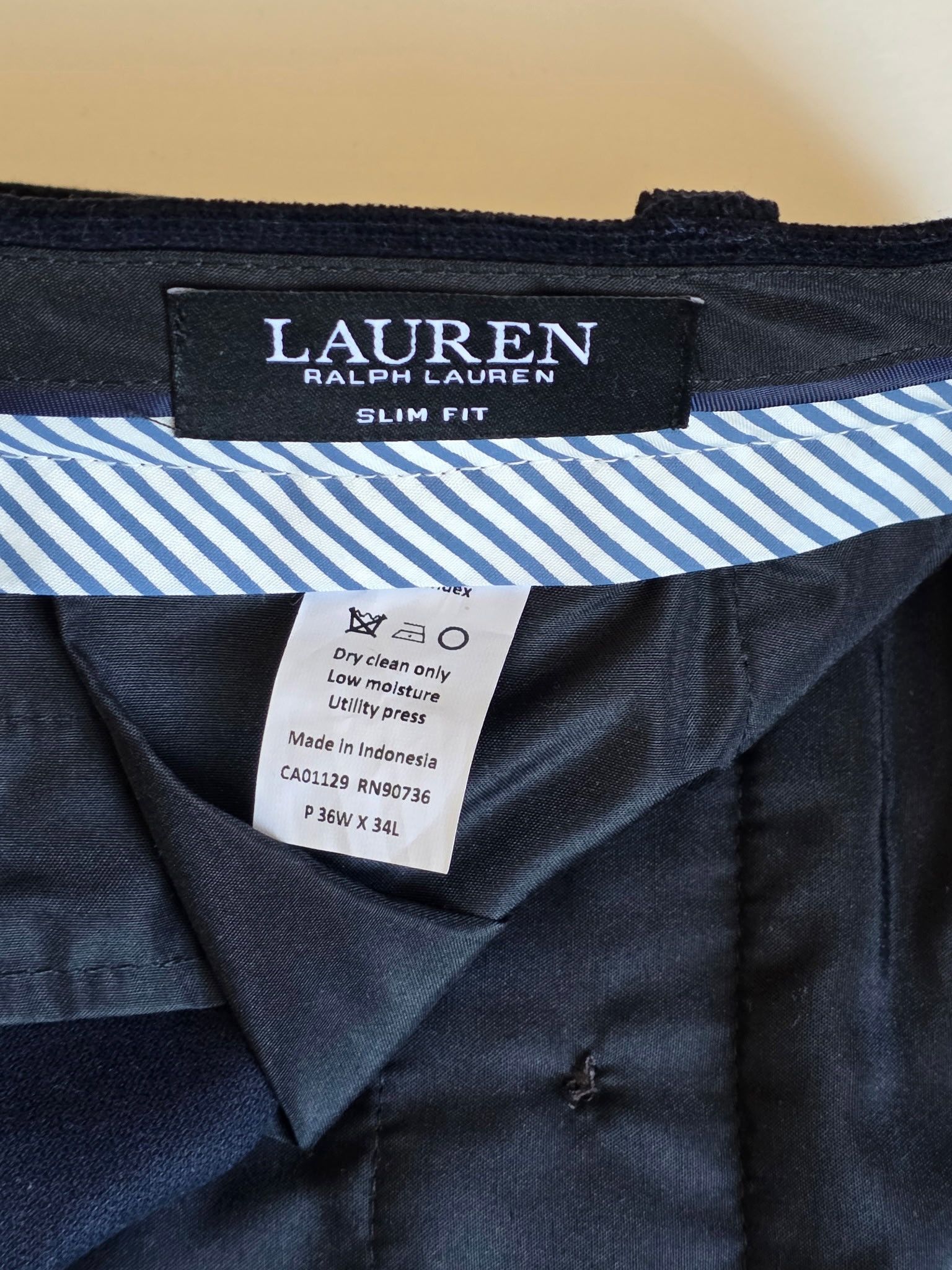 Ralph Lauren Lauren Ralph Lauren Corduroy Slim Fit Pants - Navy - 36/34 Size US 36 / EU 52 - 3 Thumbnail
