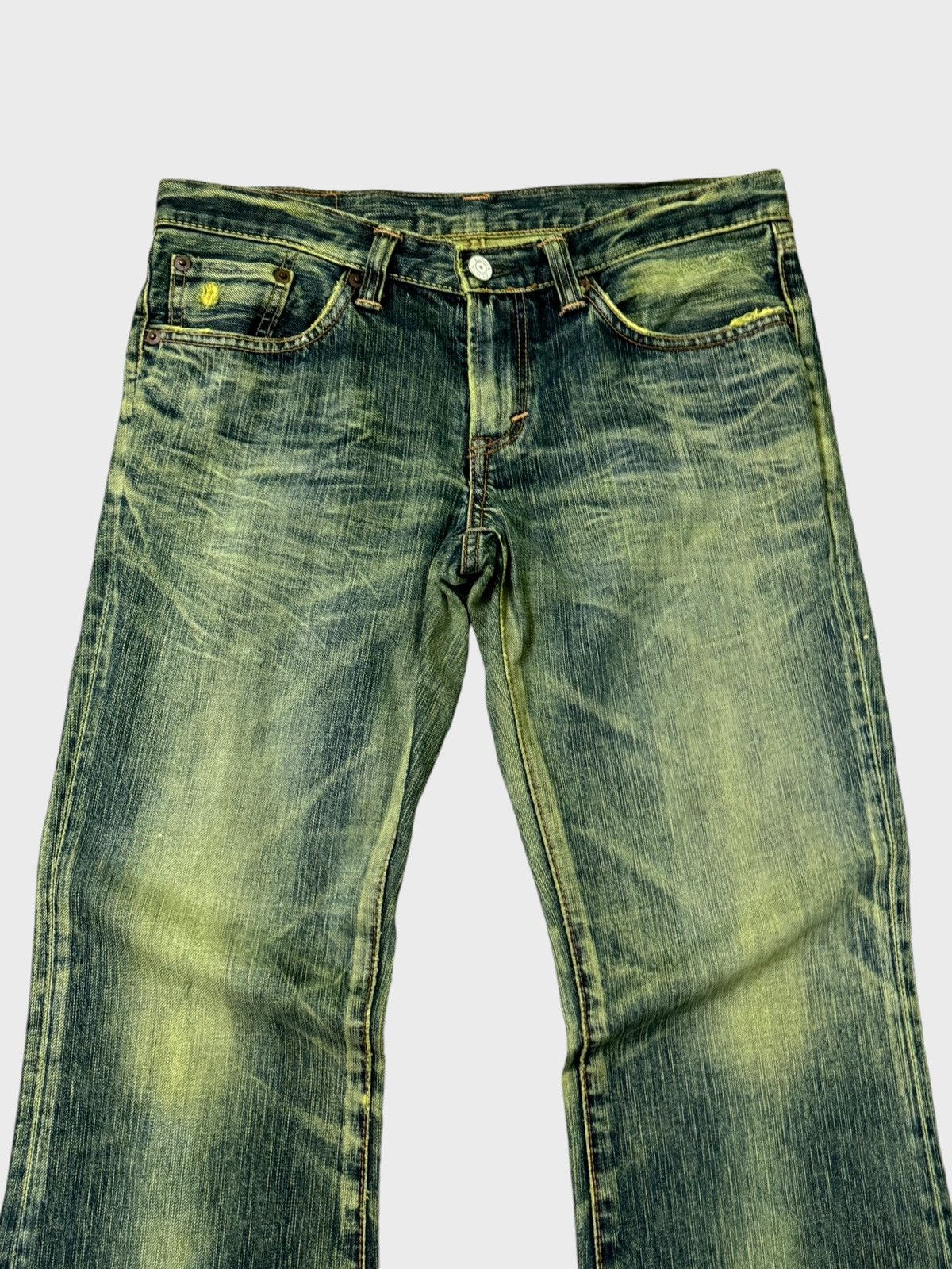 If Six Was Nine FLARE EDWIN MUDWASH DISTRESSED DENIM JEANS Size US 29 - 3 Thumbnail