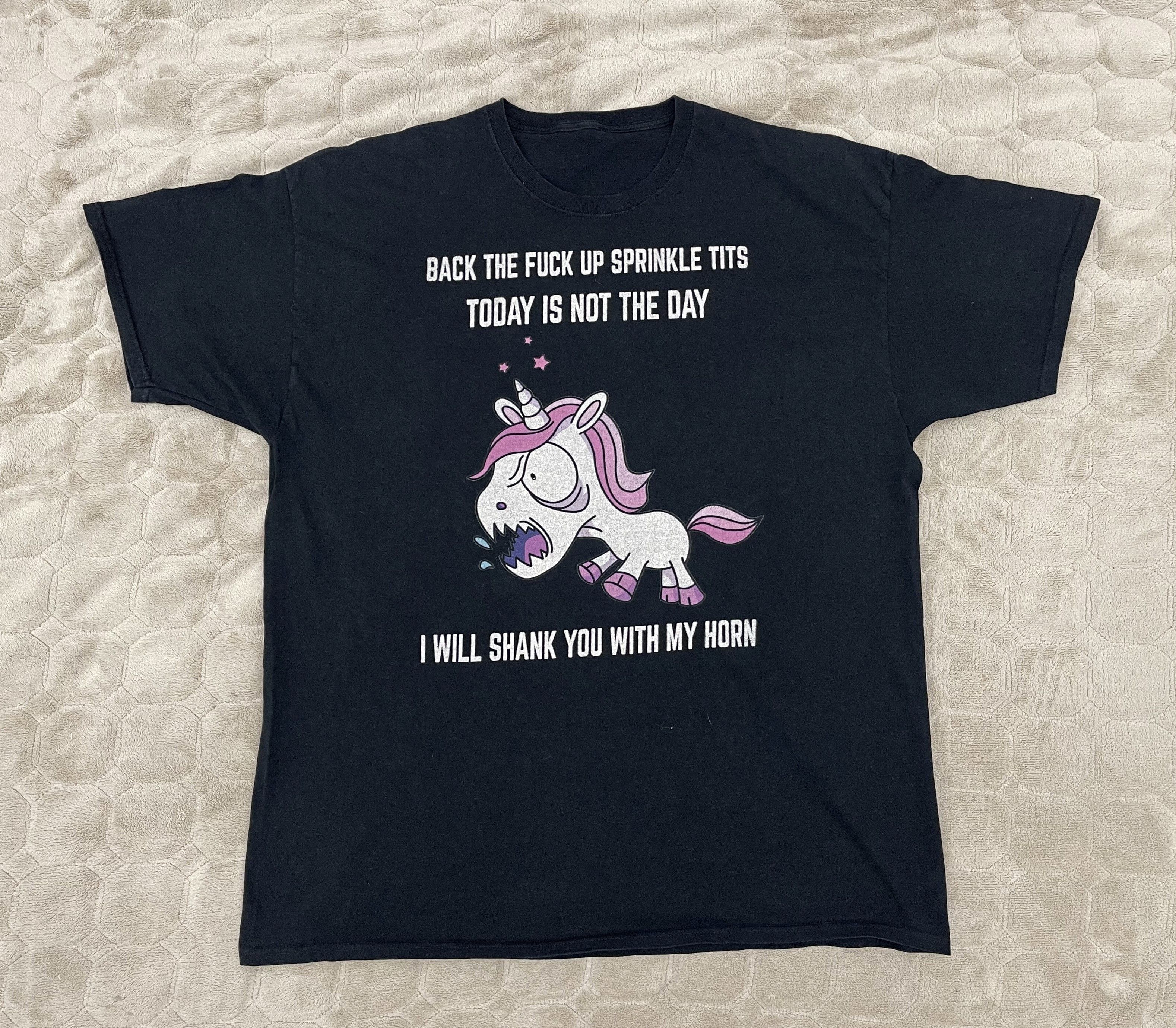Vintage Unicorn BACK THE FUCK UP SPRINKLE TITS TODAY IS NOT THE DAY Size US XXL / EU 58 / 5 - 1 Thumbnail