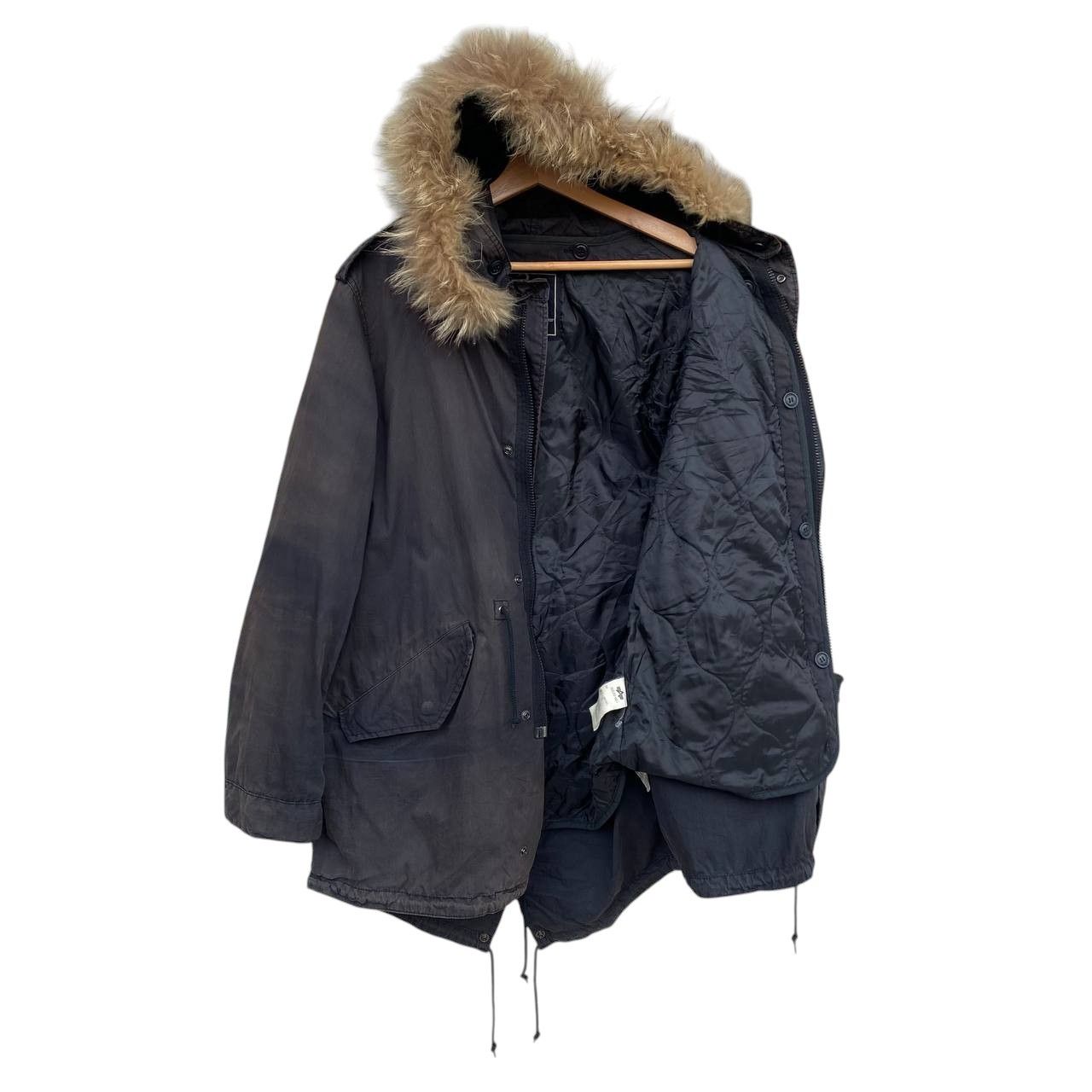 Alpha Industries Vintage Alpha Industries M-51 Fishtail Fur Parka Faded Black Size US XL / EU 56 / 4 - 9 Thumbnail