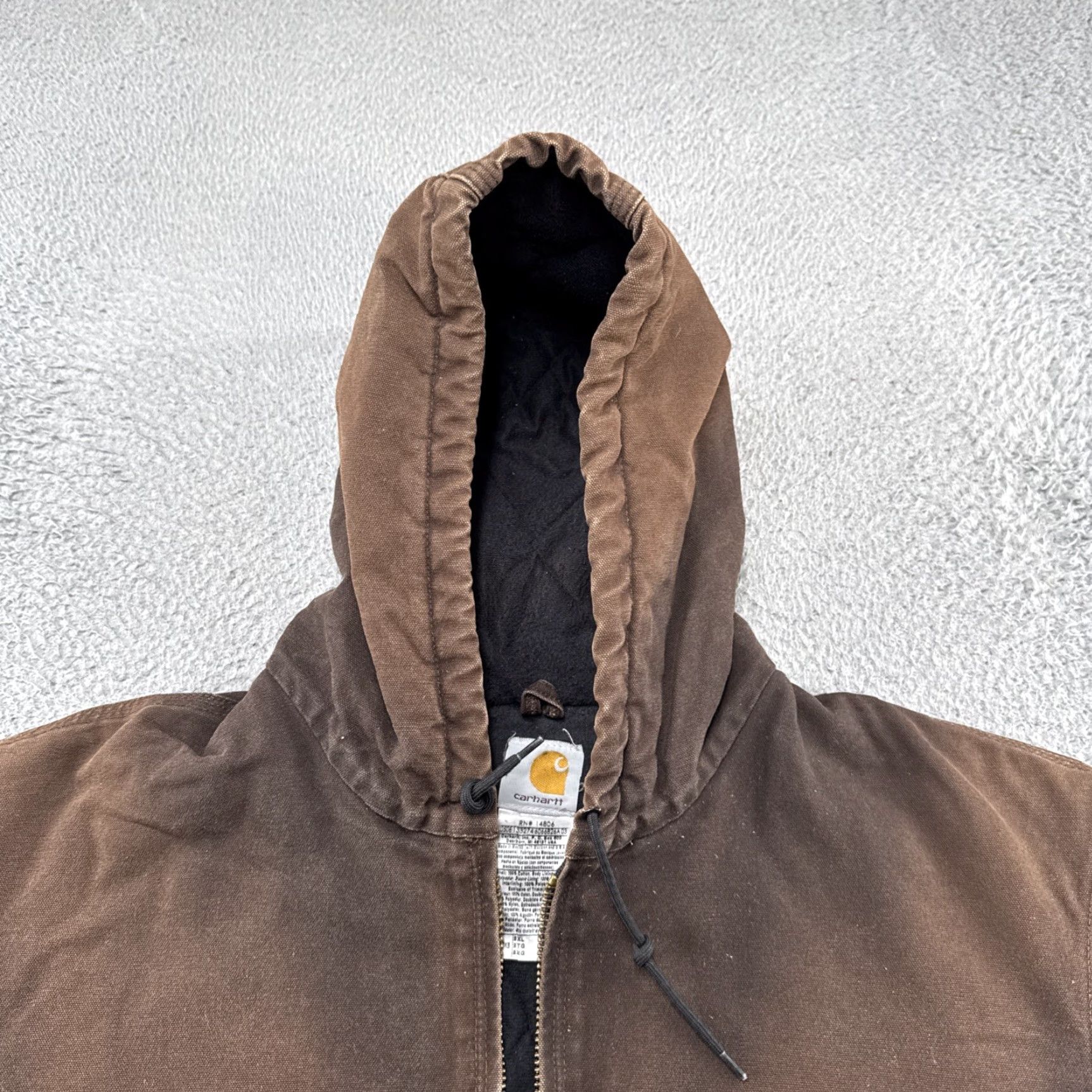 Carhartt VINTAGE Carhartt Jacket Mens Canvas 2XL Brown Hooded Insulated J130-DKB Size US XXL / EU 58 / 5 - 4 Thumbnail