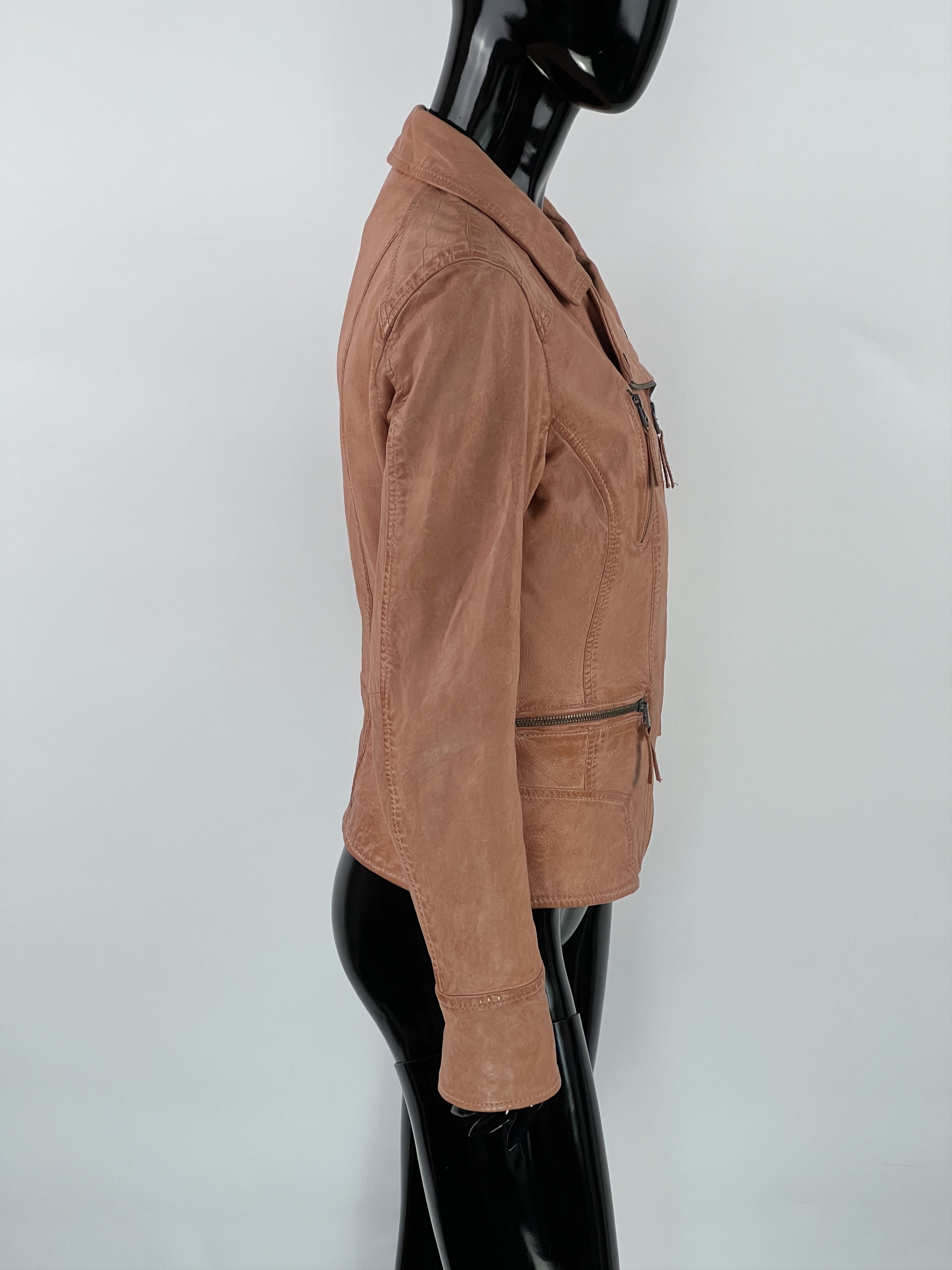 Designer Oakwood Women's Leather Biker Jacket Size M / US 6-8 / IT 42-44 - 2 Thumbnail