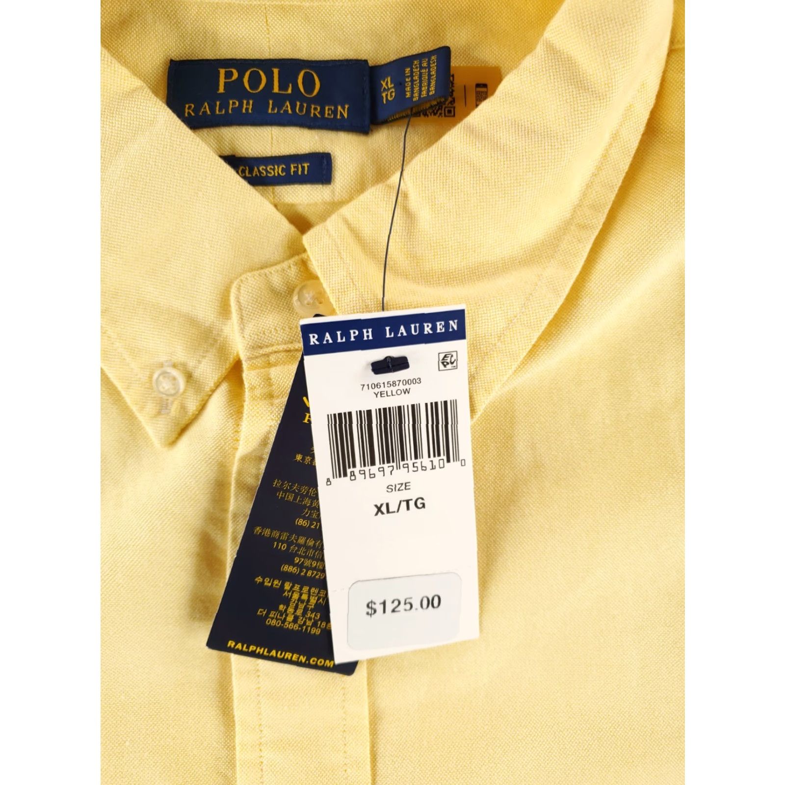 Polo Ralph Lauren Polo Ralph Lauren Shirt Button Down Classic Fit Yellow Long Sleeve Mens XL NWT Size US XL / EU 56 / 4 - 5 Thumbnail