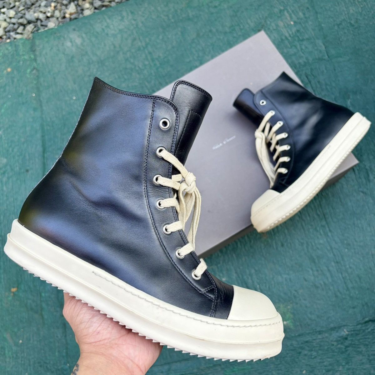 Rick Owens Rick Owens Mainline Leather Ramones High Size US 8 / EU 41 - 17 Thumbnail
