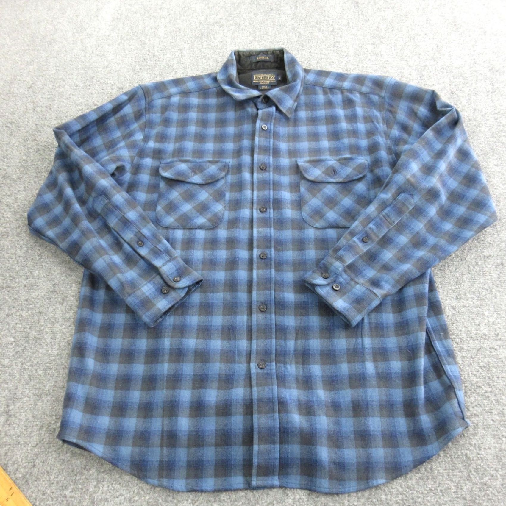 Pendleton Pendleton Shirt Mens Large Blue Plaid Wool Flannel Long Sleeve Button Front Size US L / EU 52-54 / 3 - 2 Thumbnail